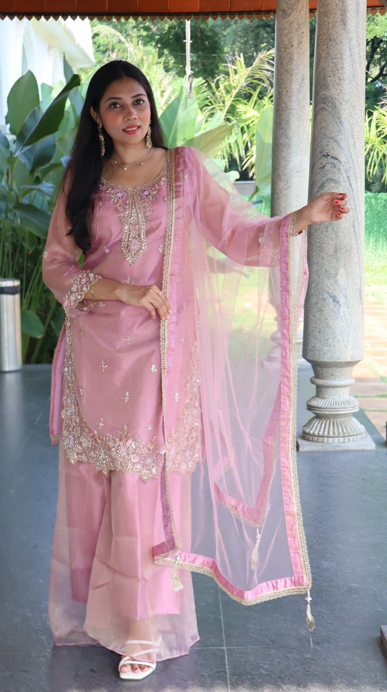 Premium Pink Sharara