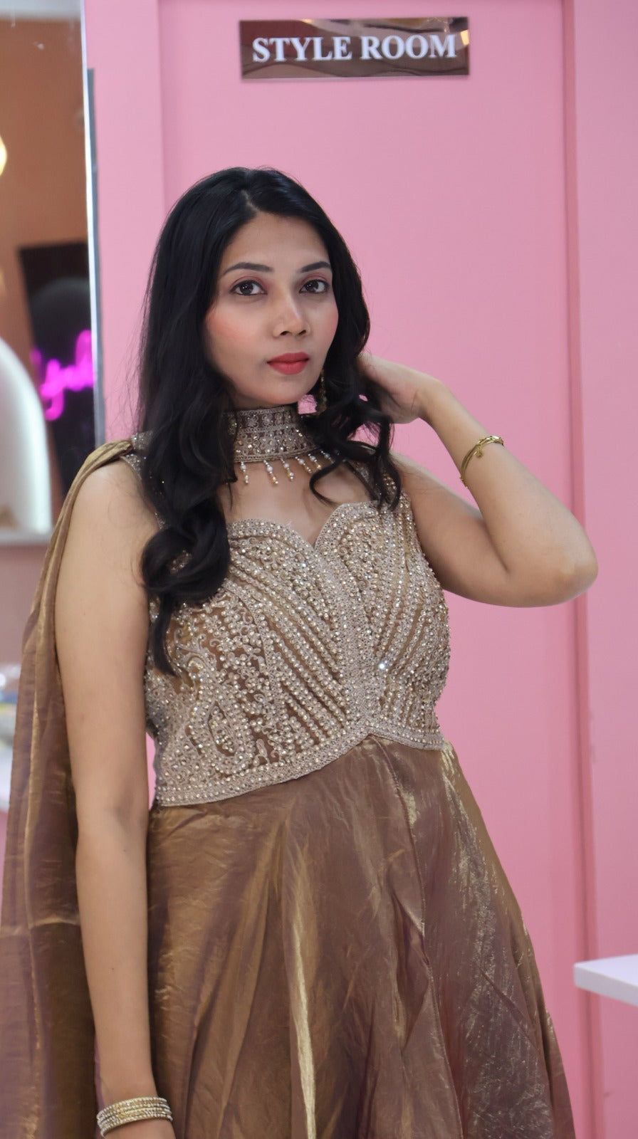 Premium Brown Long Gown