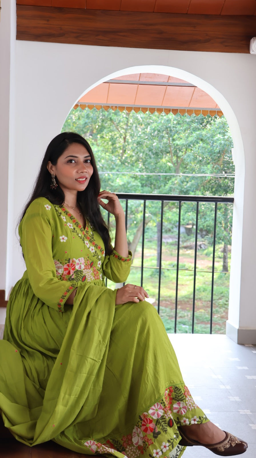 Premium MulCotton Green Salwar - YVS217