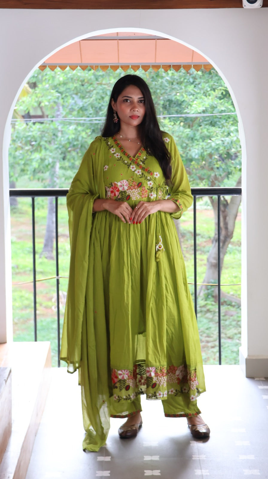 Premium MulCotton Green Salwar - YVS217