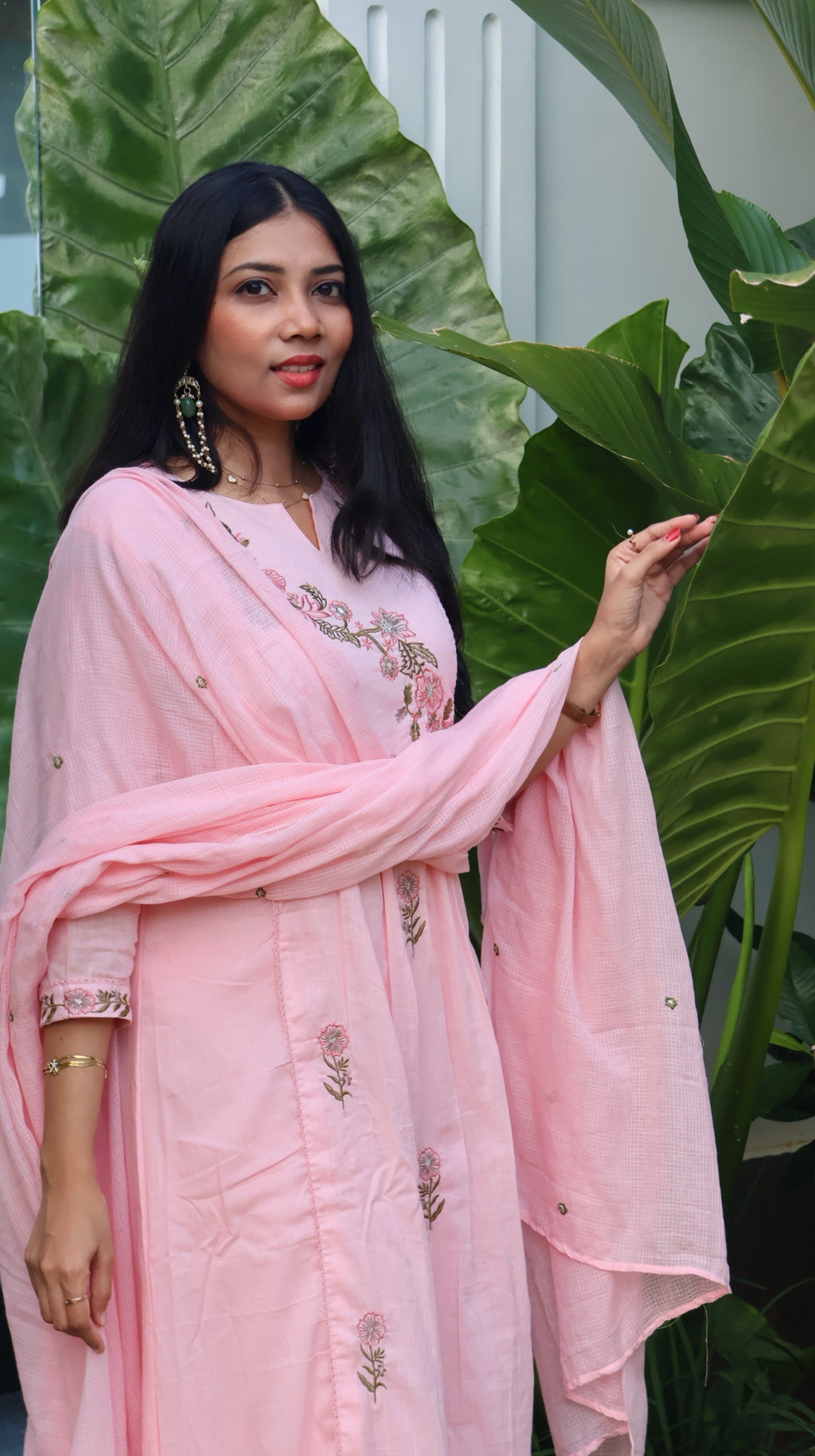 Pure Mul Cotton Pink Anarkali Salwar -YVS228