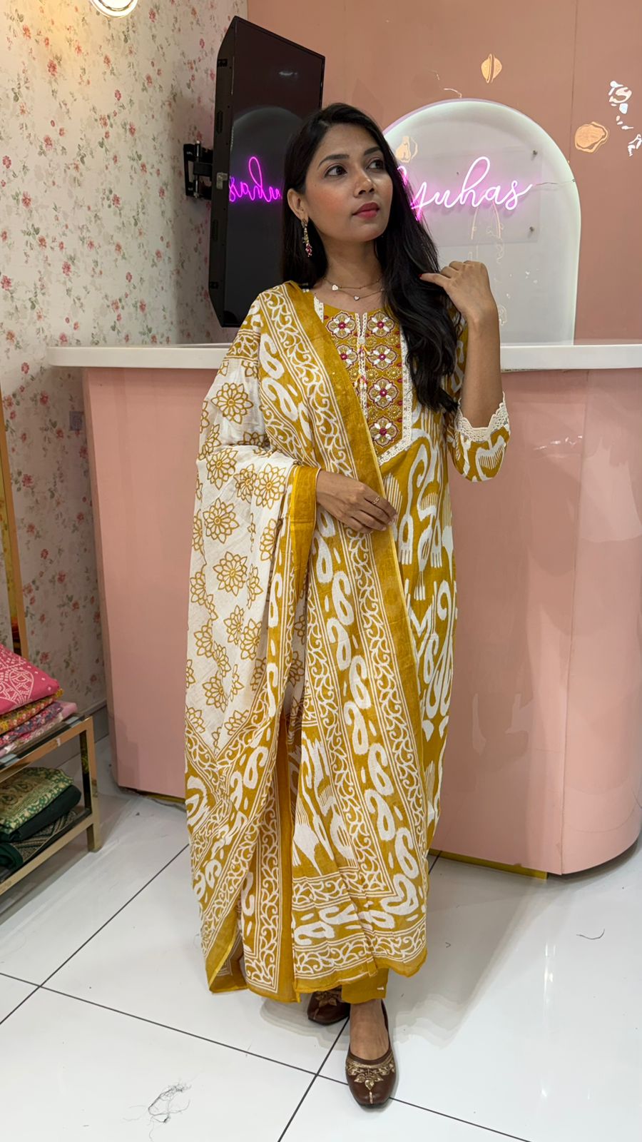 Pure Cotton Yellow Salwar