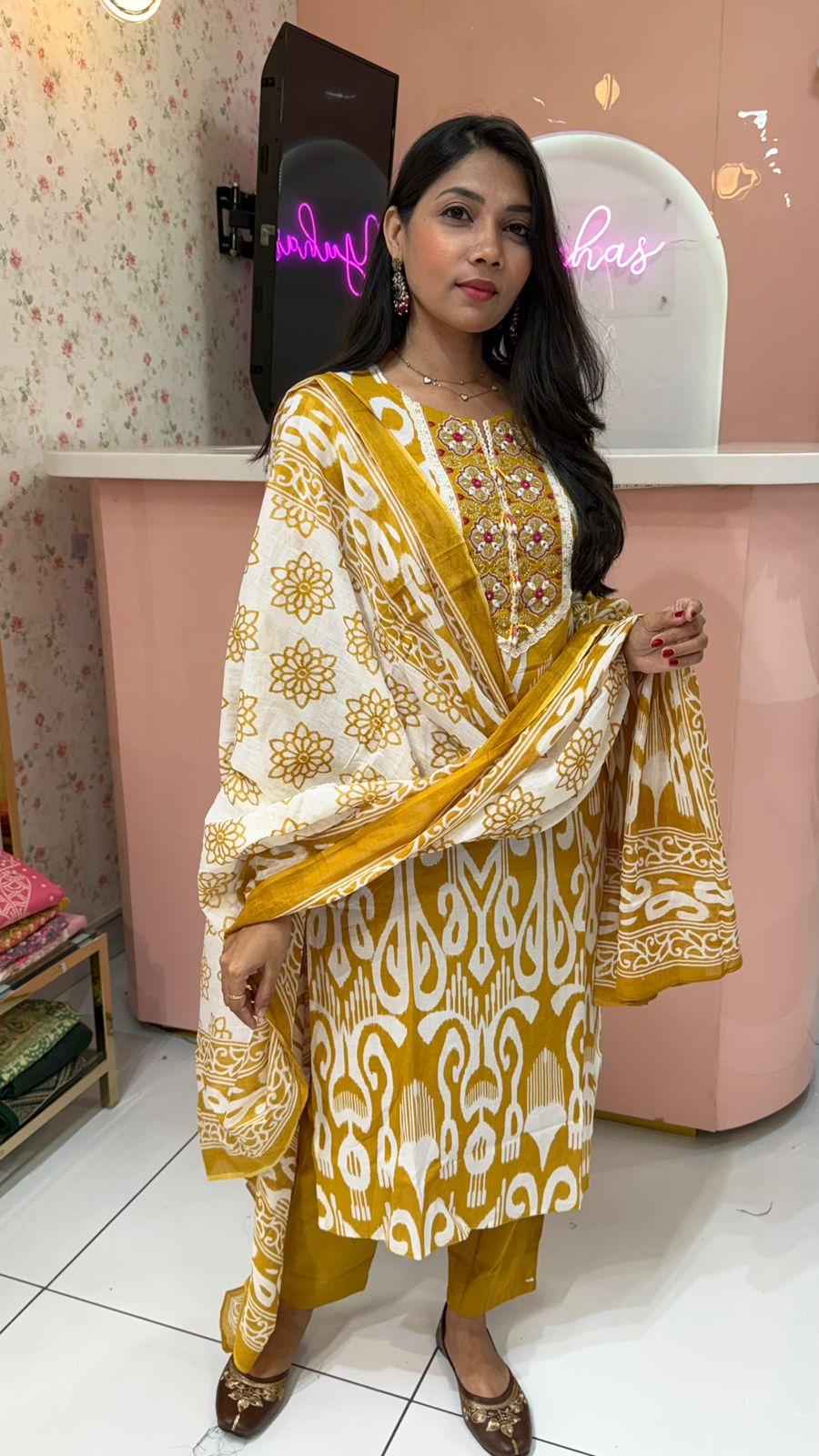 Pure Cotton Yellow Salwar