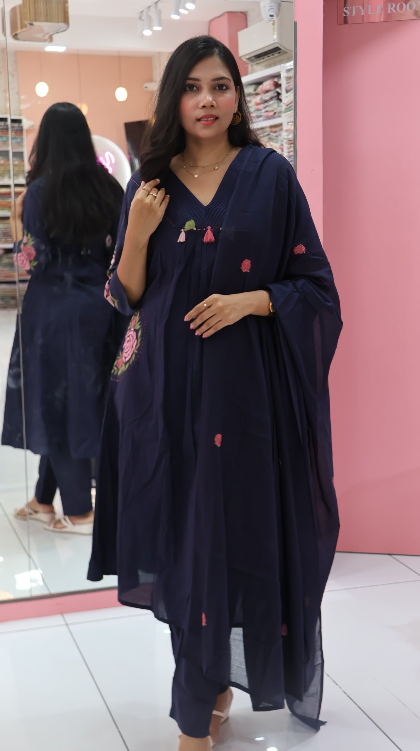 Premium Cotton Blue salwar -YVS265