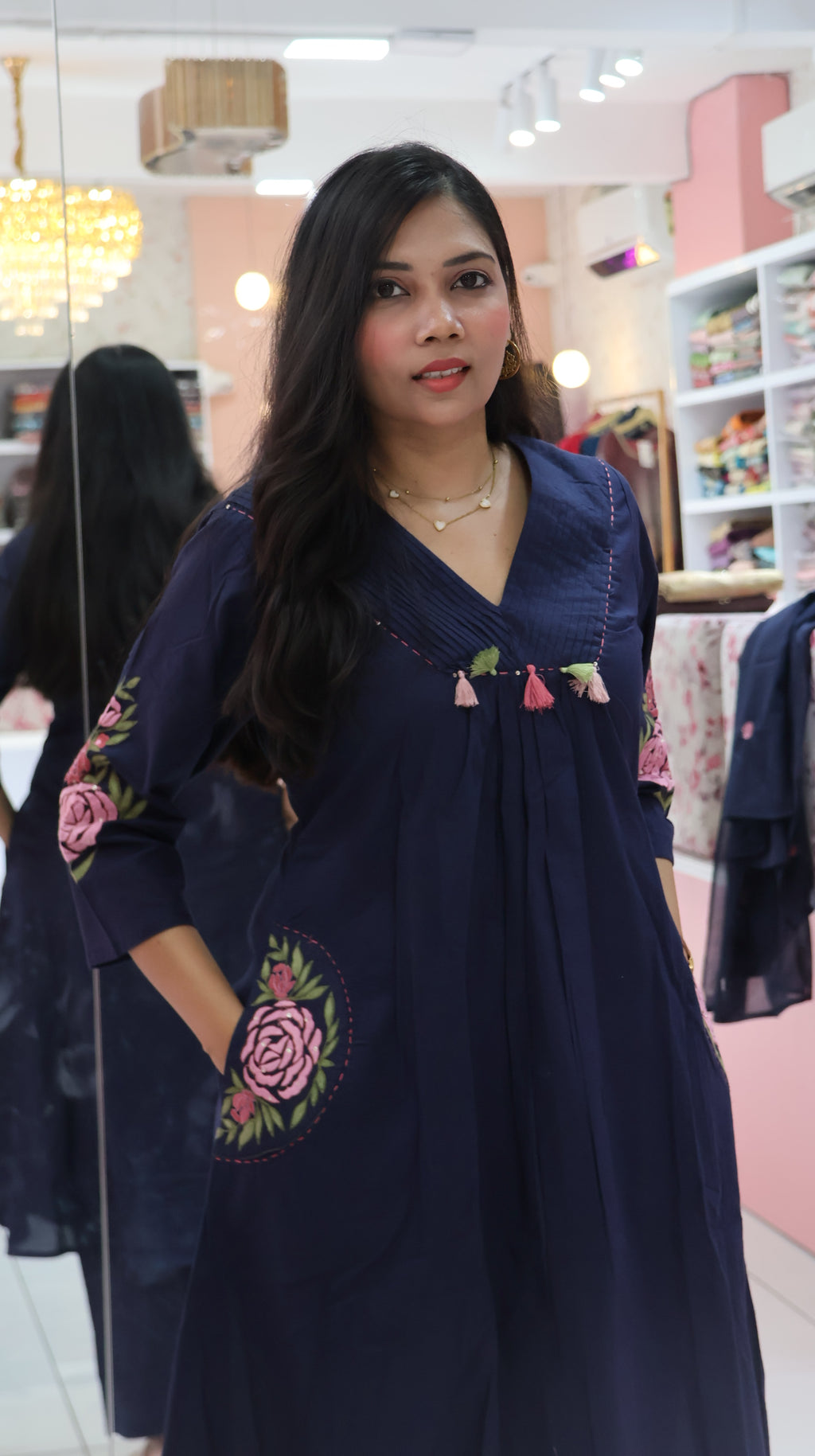 Premium Cotton Blue salwar -YVS265