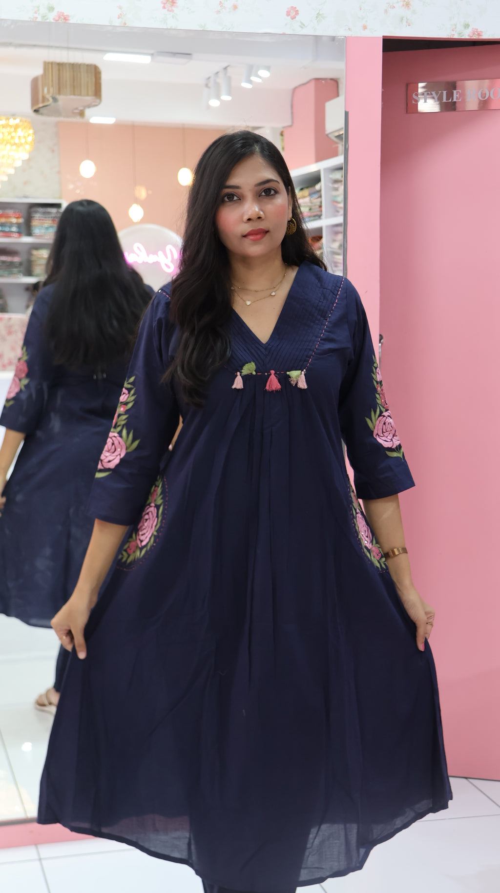Premium Cotton Blue salwar -YVS265