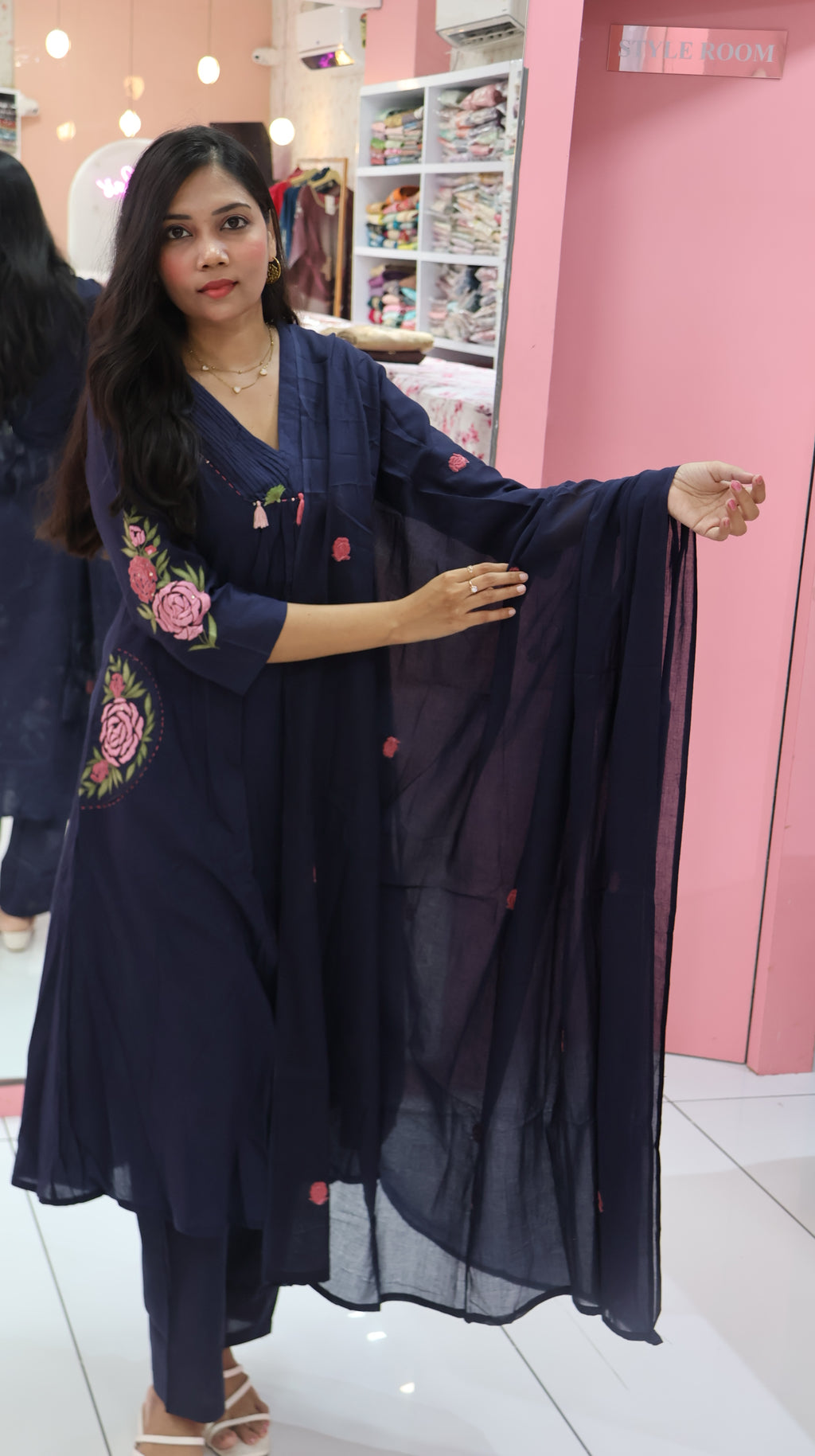 Premium Cotton Blue salwar -YVS265