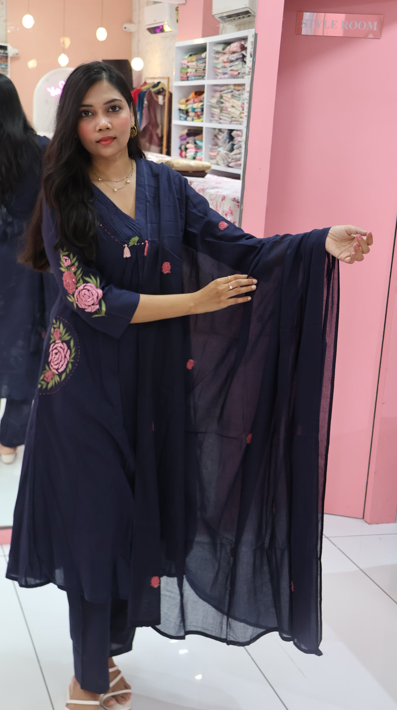 Premium Cotton Blue salwar -YVS265