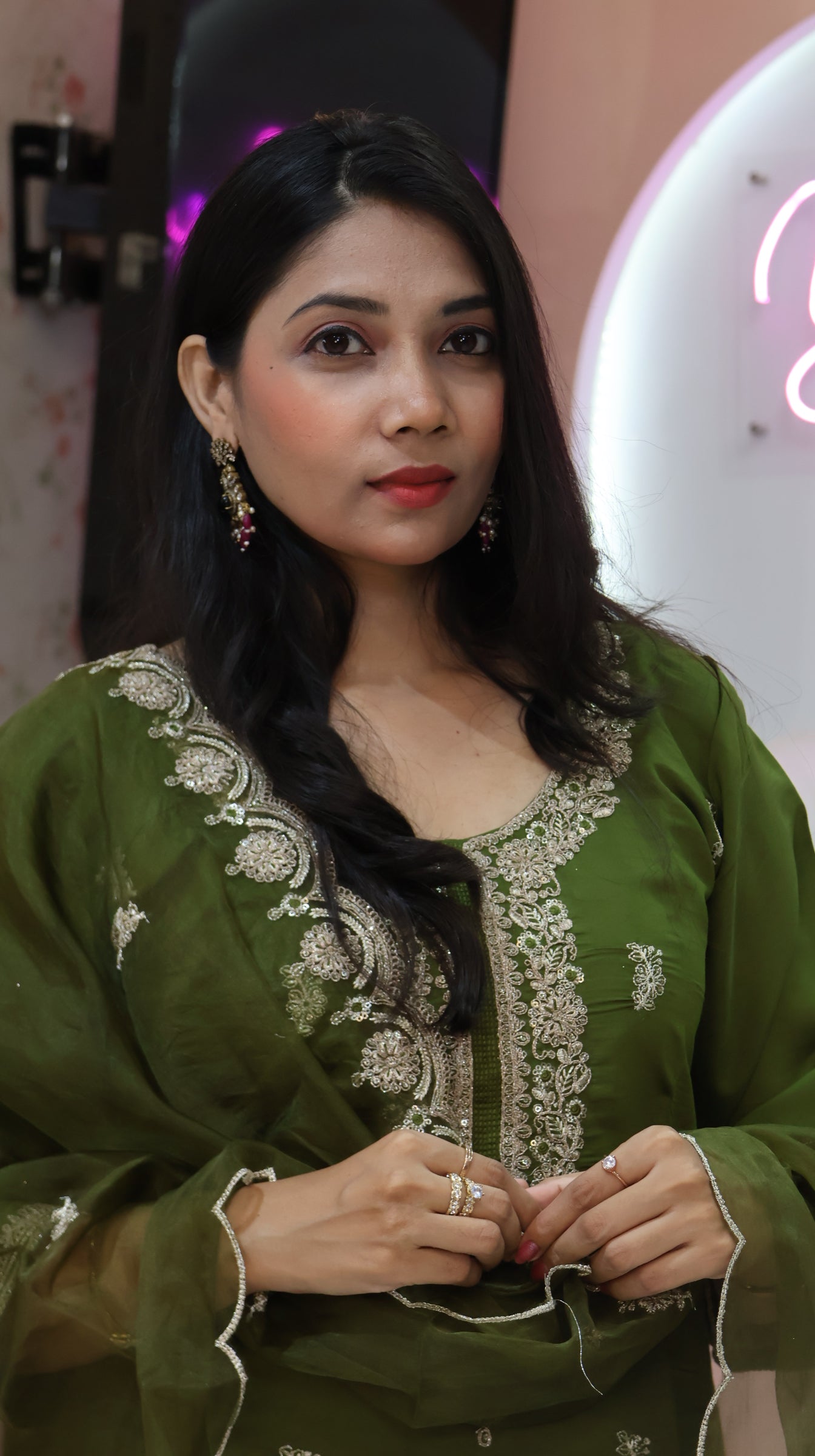 Premium Mehandi Green Salwar Suit - YVS267