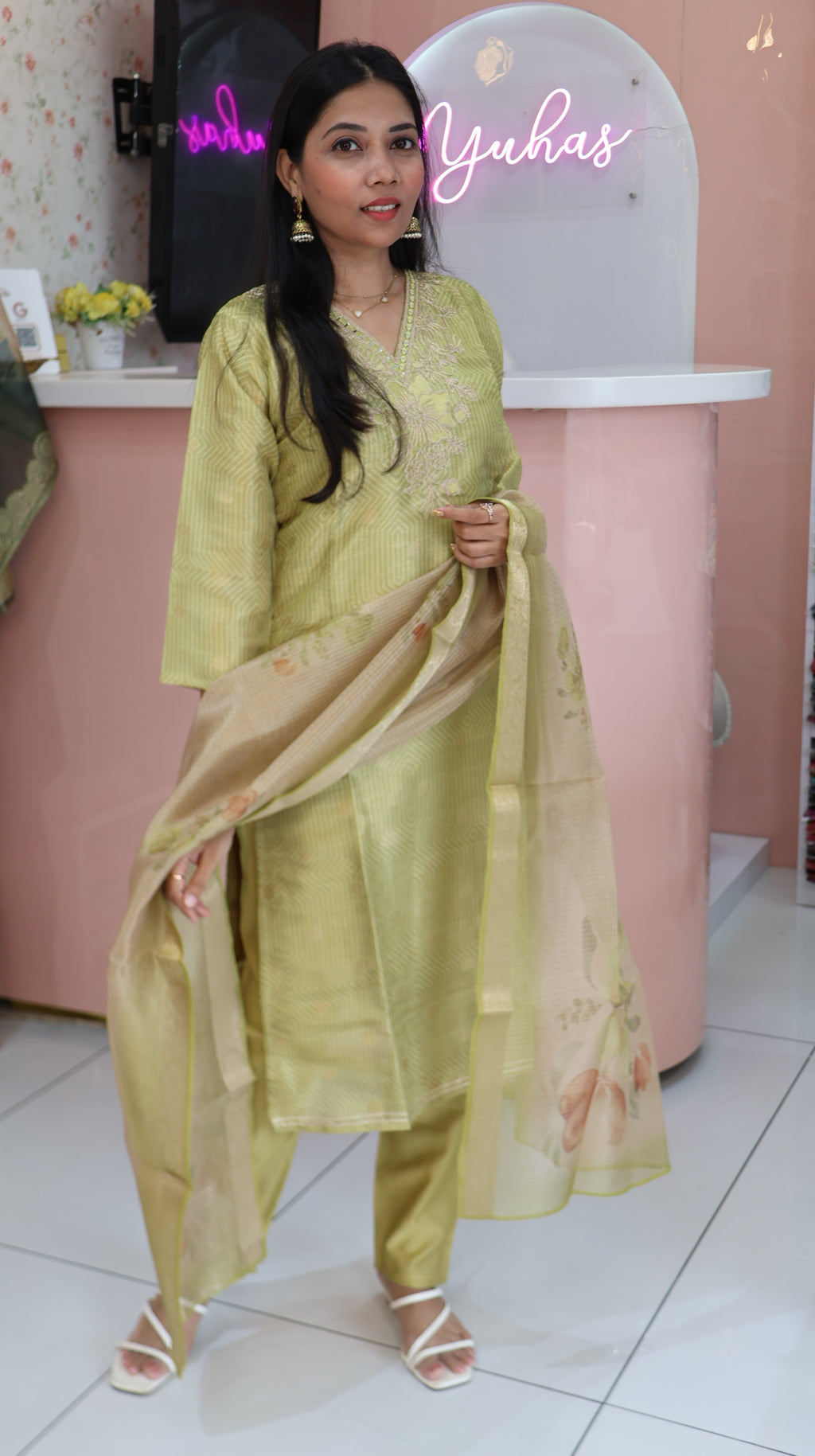 Premium Olive Green Salwar - YVS276
