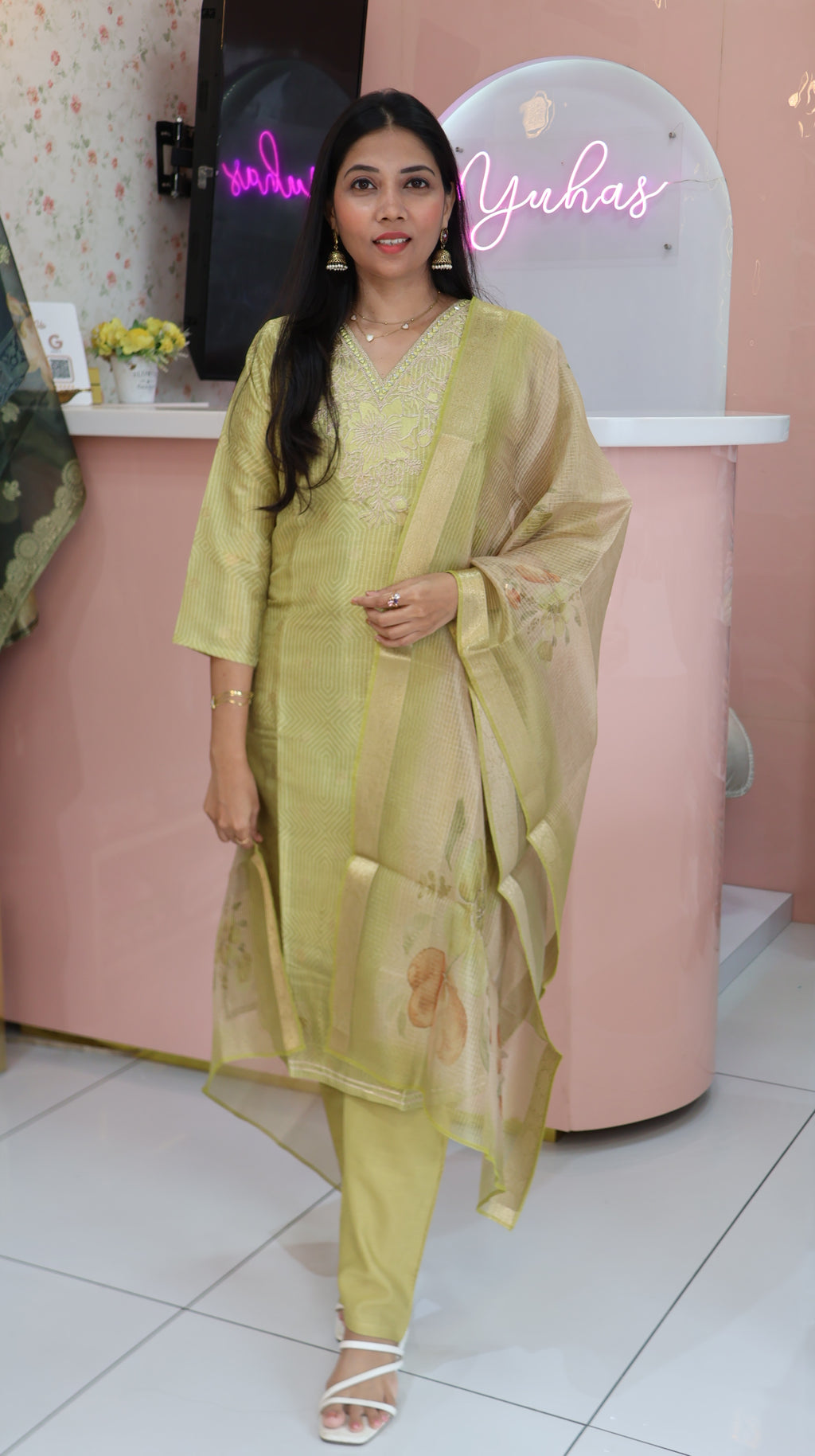 Premium Olive Green Salwar - YVS276