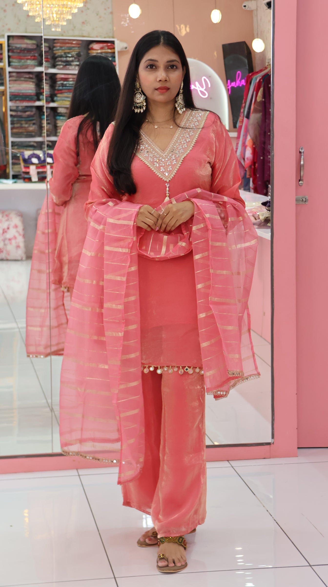 Premium Pink Sharara - YVS339