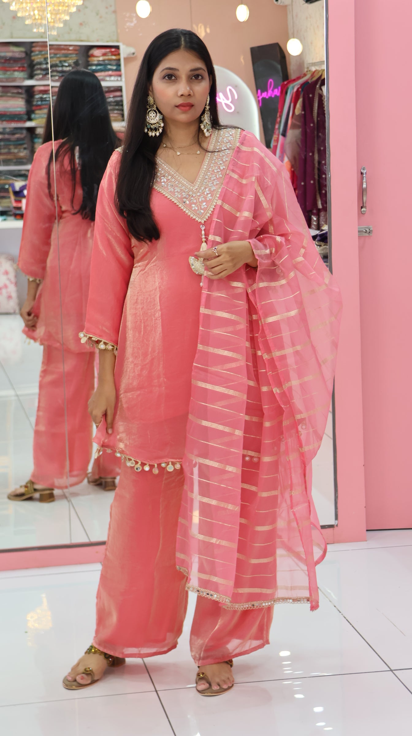 Premium Pink Sharara - YVS339