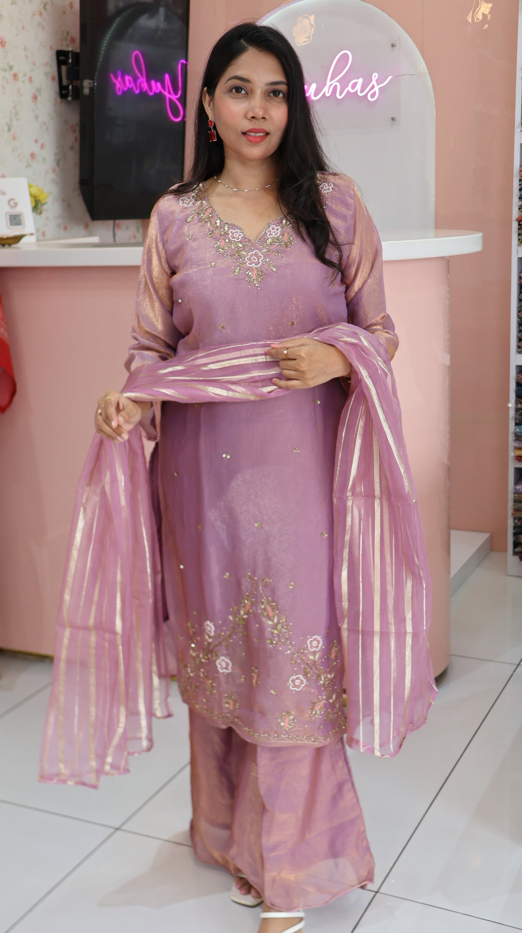 Premium Lavender salwar Suit - YVS340