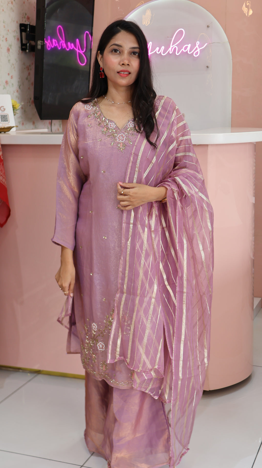 Premium Lavender salwar Suit - YVS340