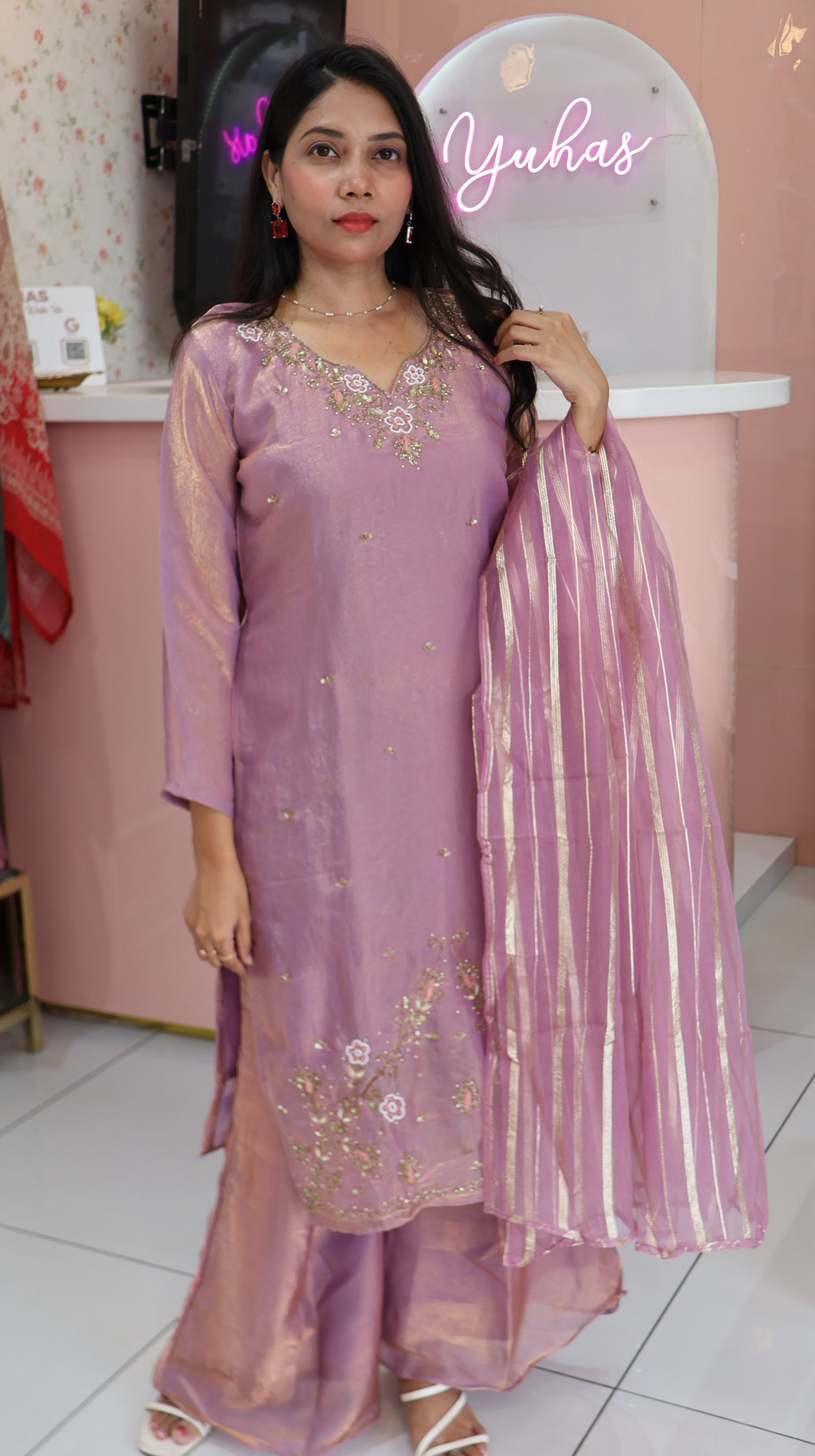 Premium Lavender salwar Suit - YVS340