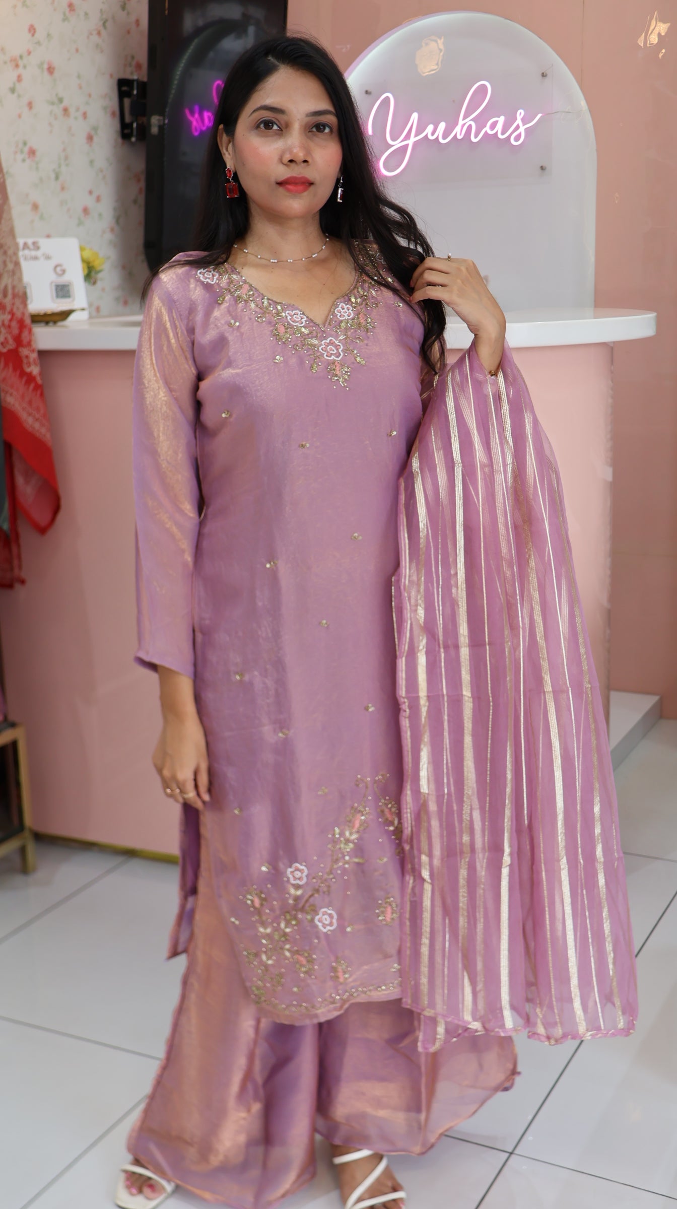 Premium Lavender salwar Suit - YVS340