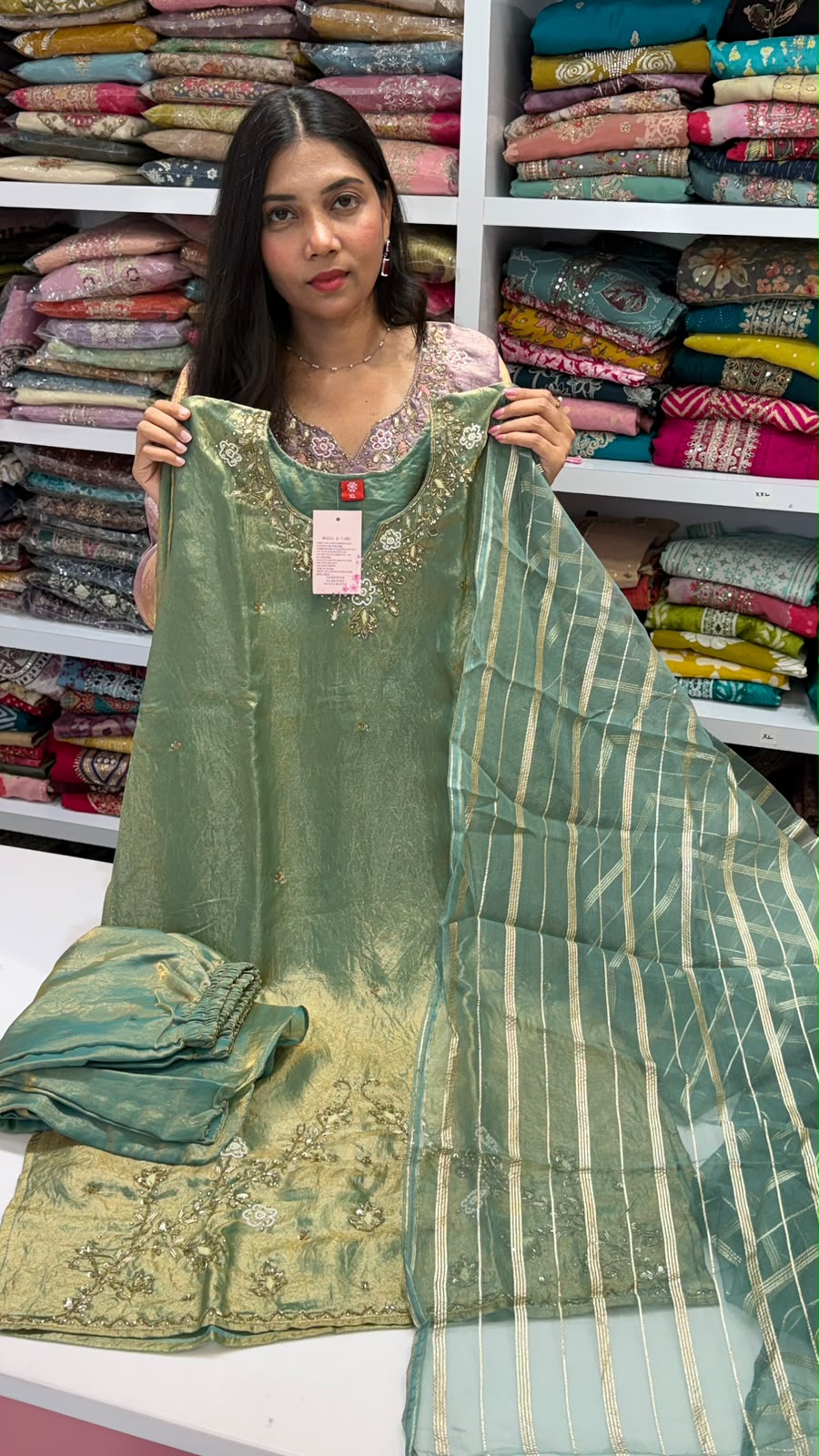 Premium Persian Green Salwar Suit - YVS341