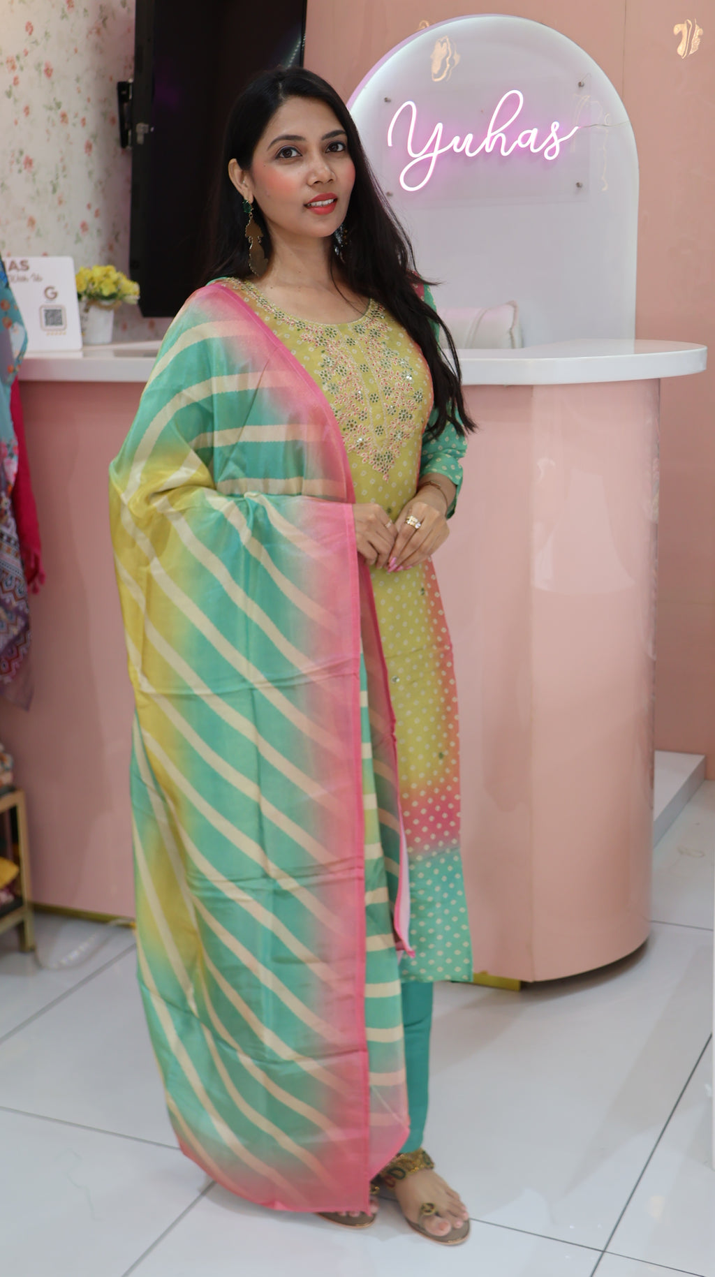 Premium Bandhini Print MuslinSilk salwar -YVS342