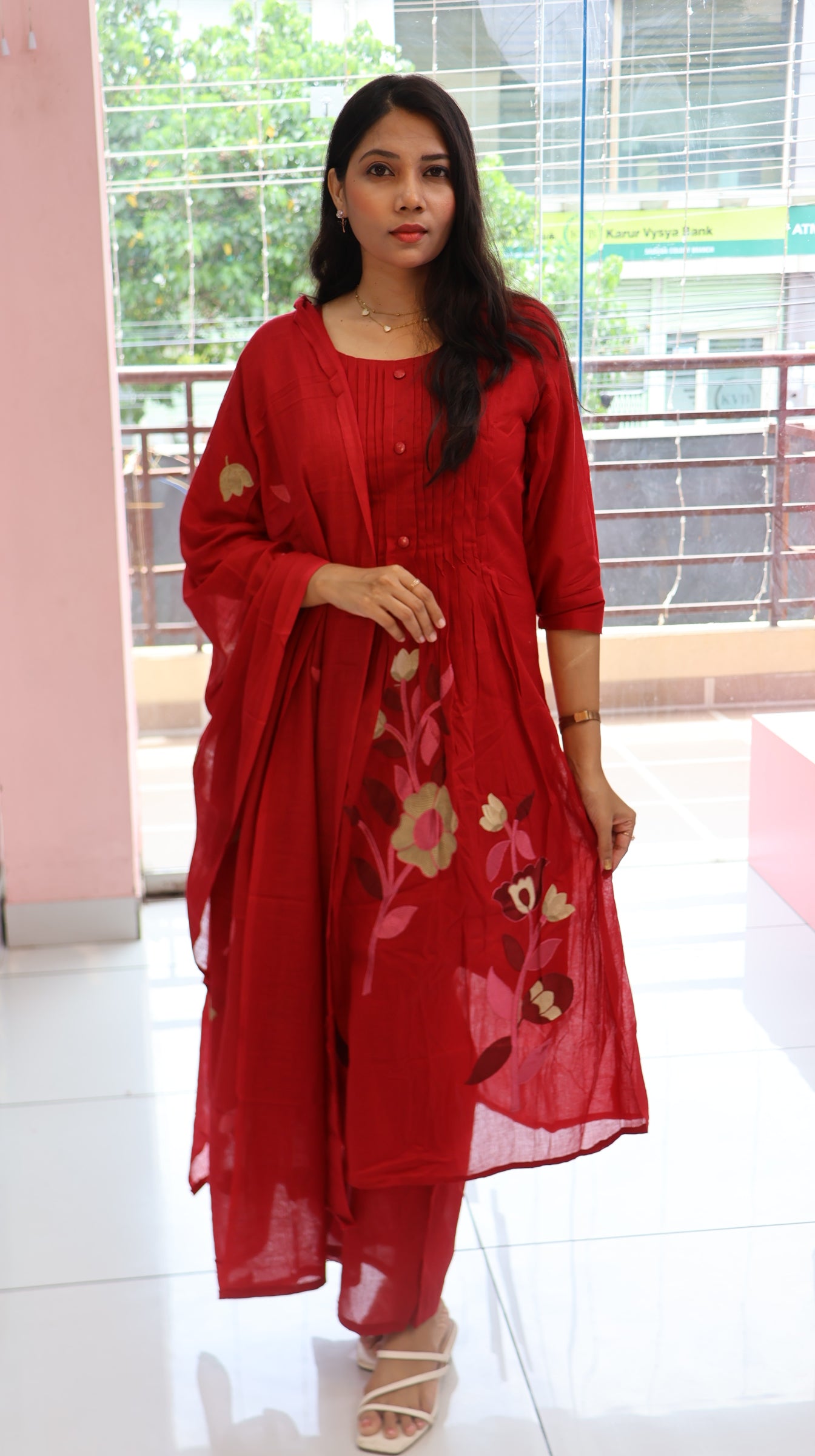 Crimson Petals Luxury Pink  Salwar Suit -YVS350