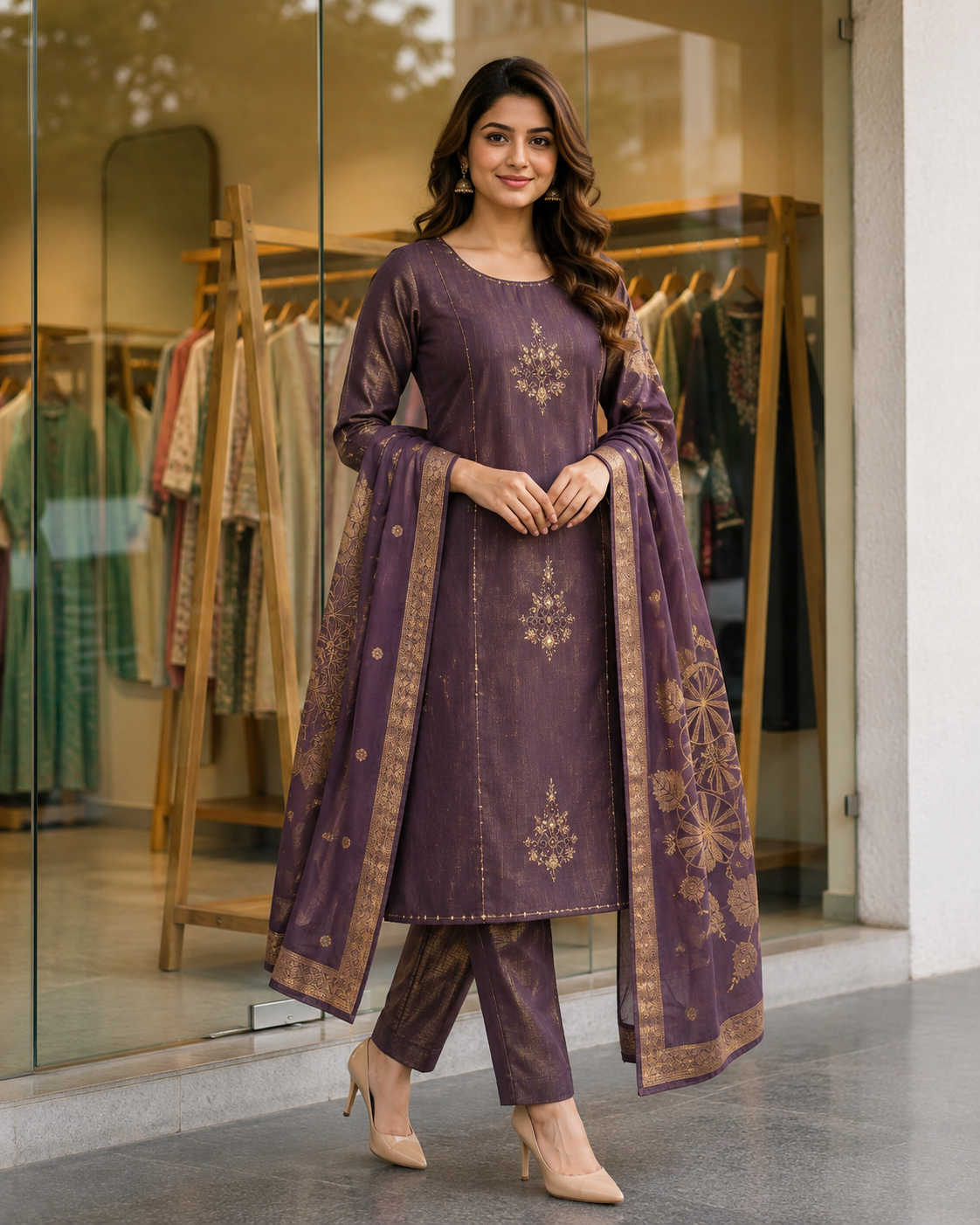 Premium Dark Purple Salwar Suit -YVS356