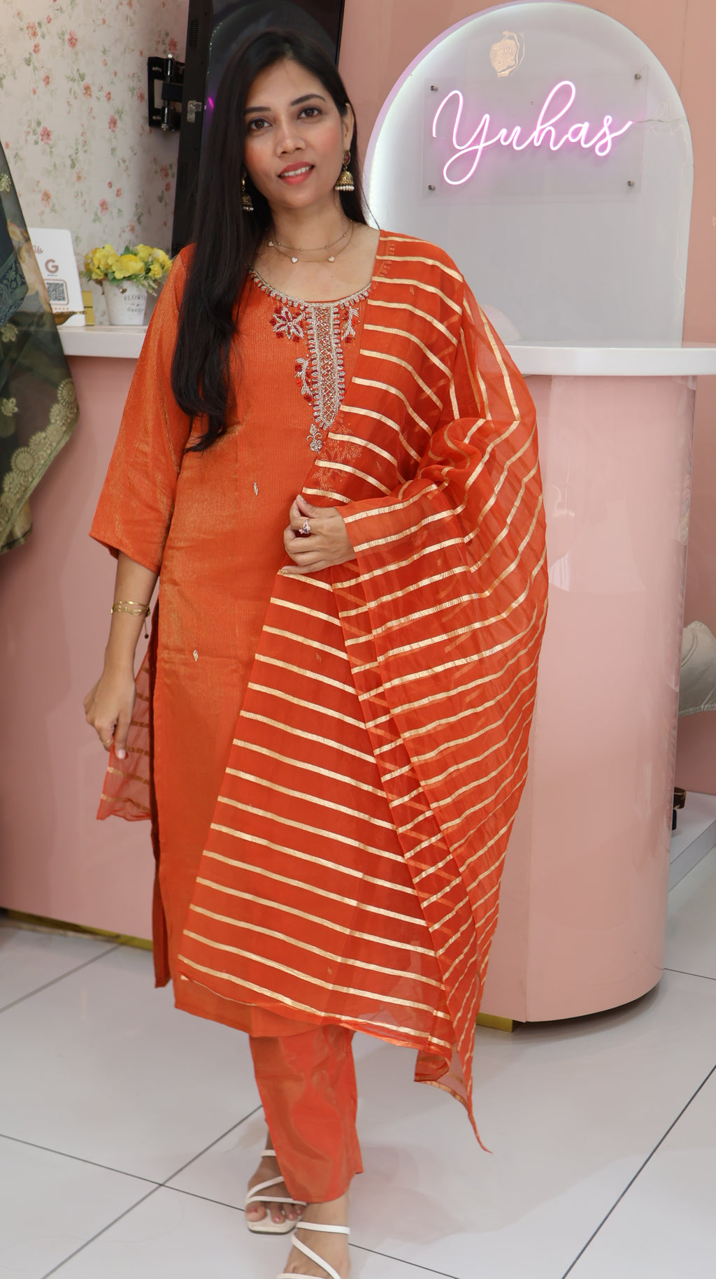 Premium Orange Salwar -YVS360