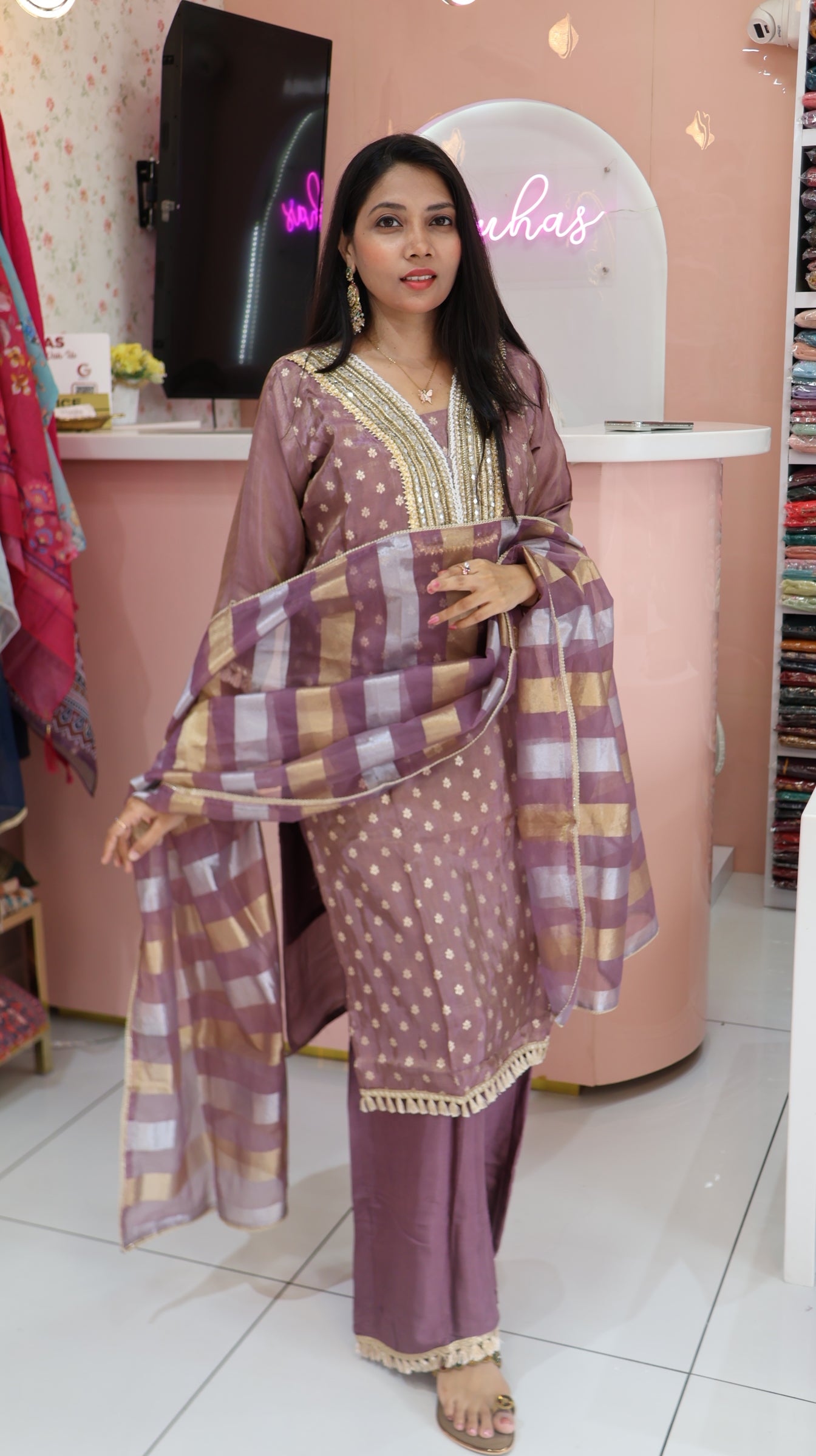 Premium Lavender designer Salwar -YVS369
