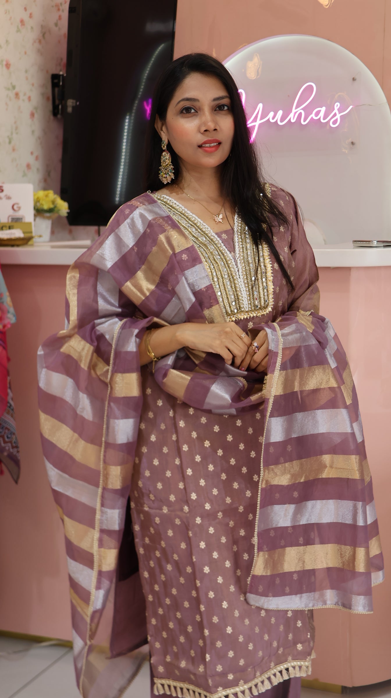 Premium Lavender designer Salwar -YVS369