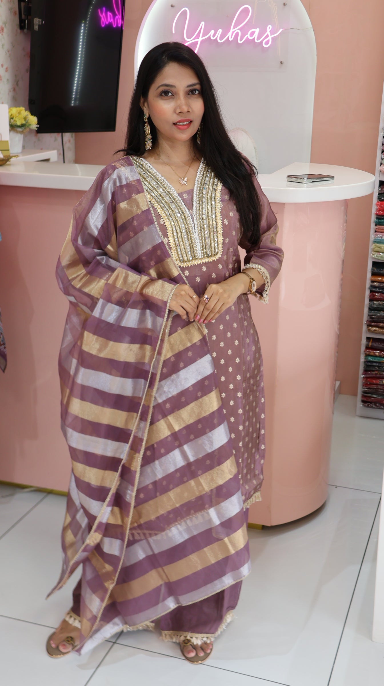 Premium Lavender designer Salwar -YVS369