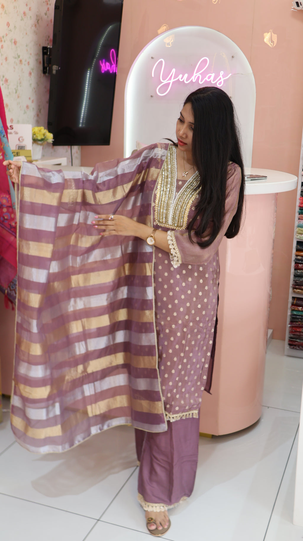 Premium Lavender designer Salwar -YVS369
