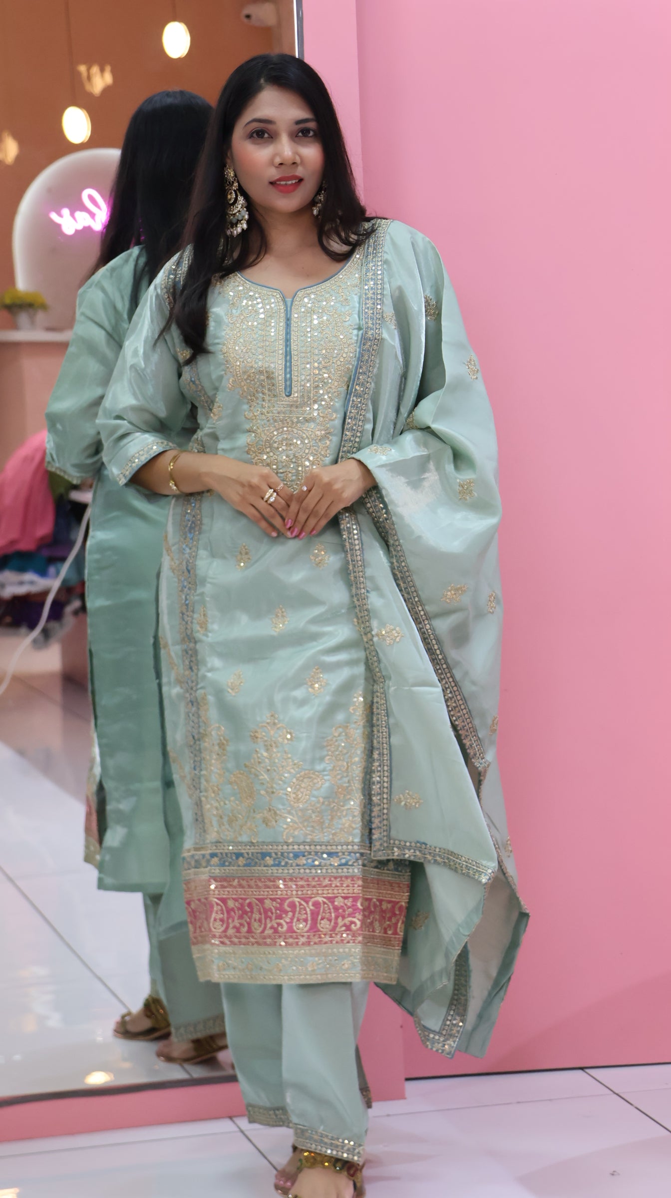 Premium Ice Blue Salwar Suit - YVS418