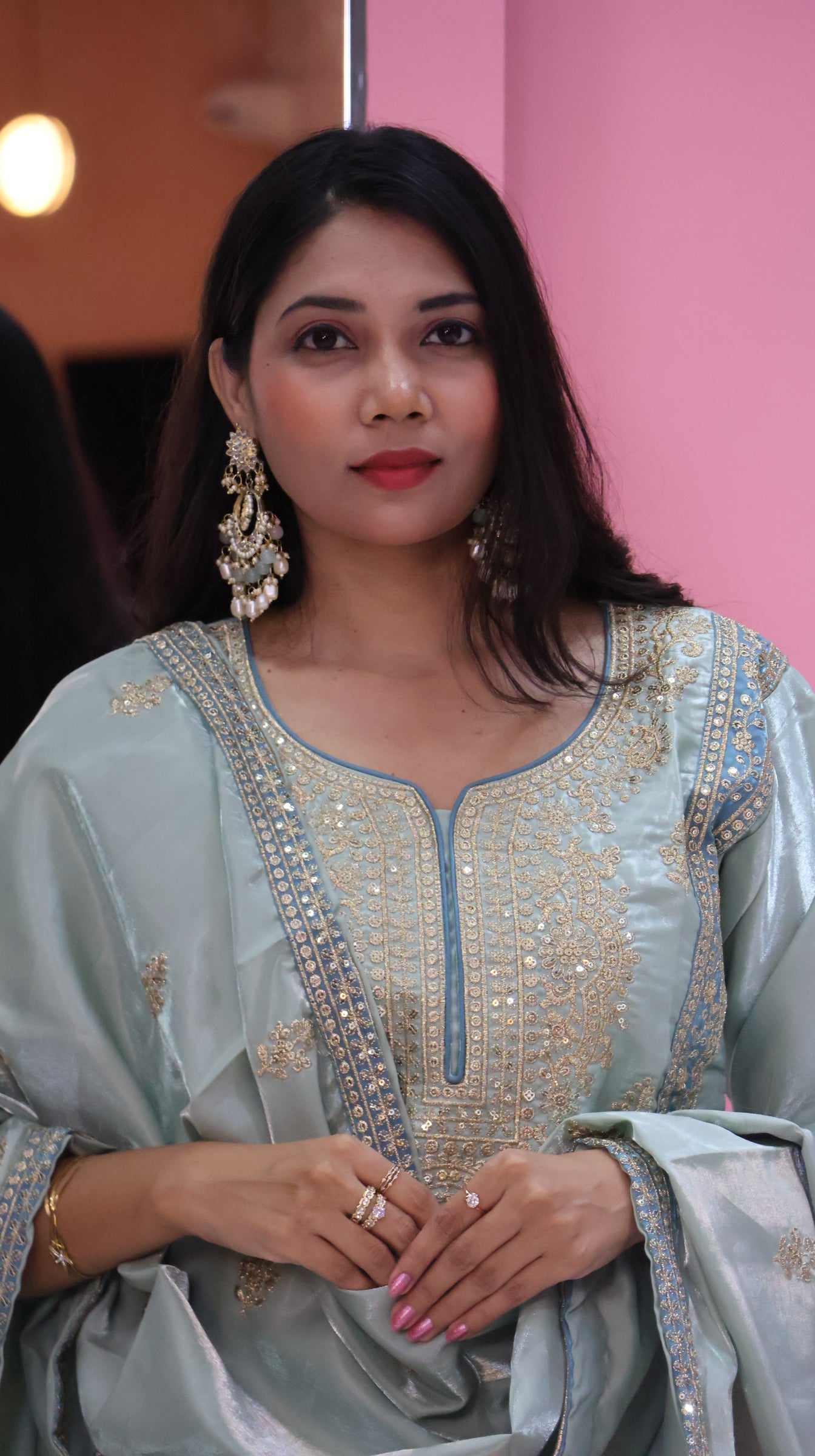 Premium Ice Blue Salwar Suit - YVS418