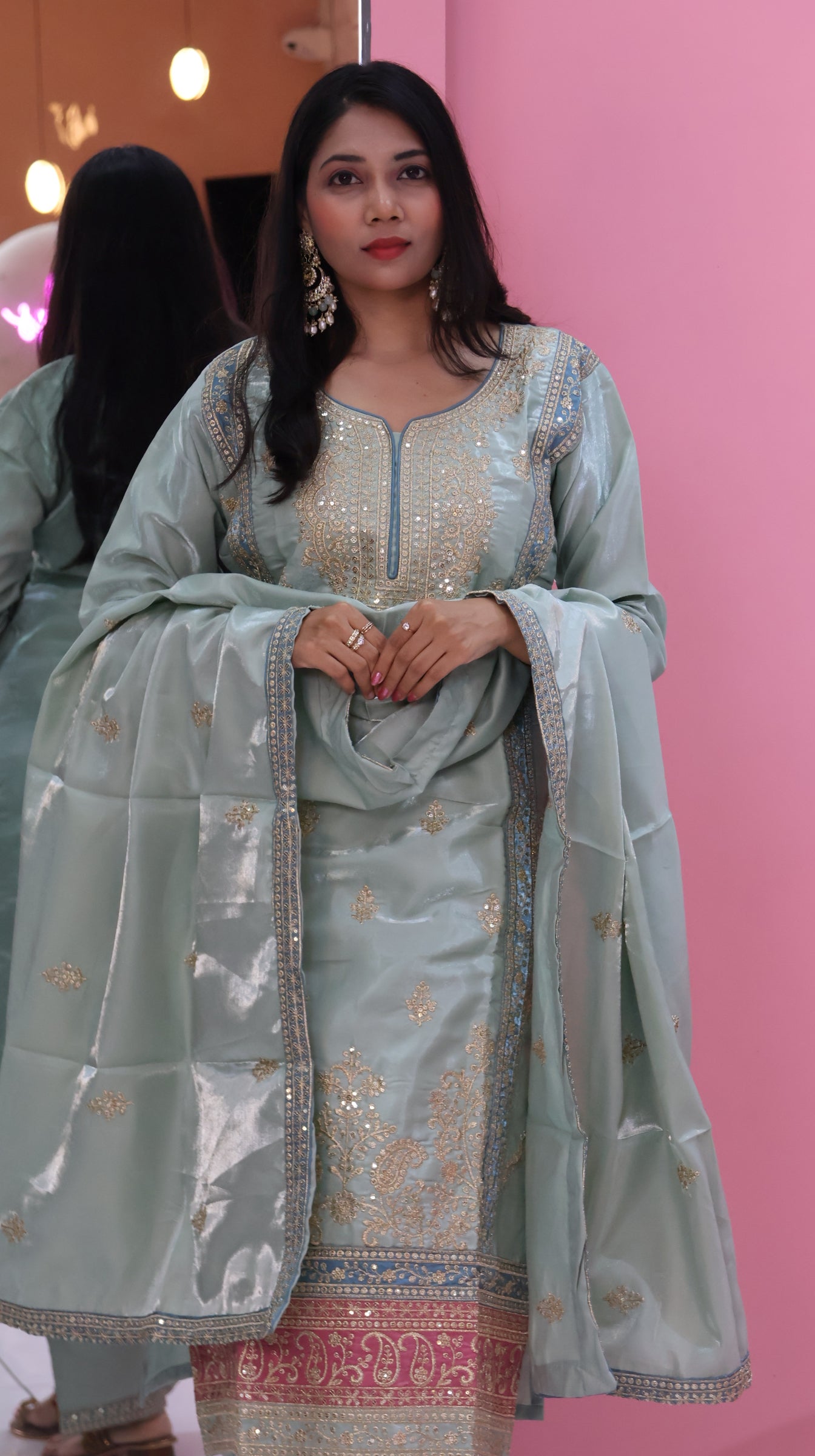 Premium Ice Blue Salwar Suit - YVS418