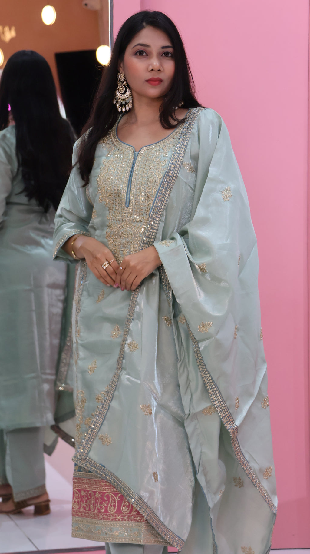 Premium Ice Blue Salwar Suit - YVS418