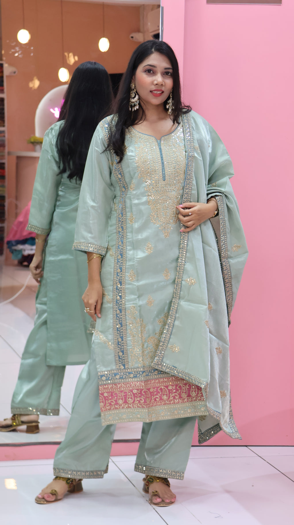 Premium Ice Blue Salwar Suit - YVS418
