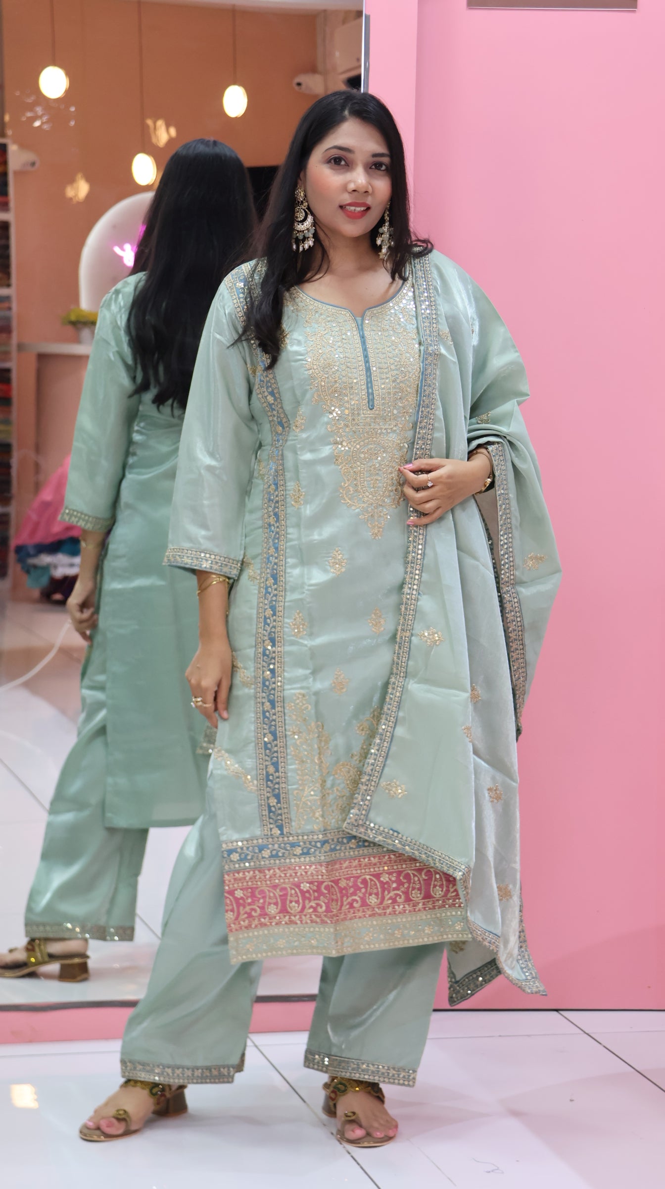 Premium Ice Blue Salwar Suit - YVS418