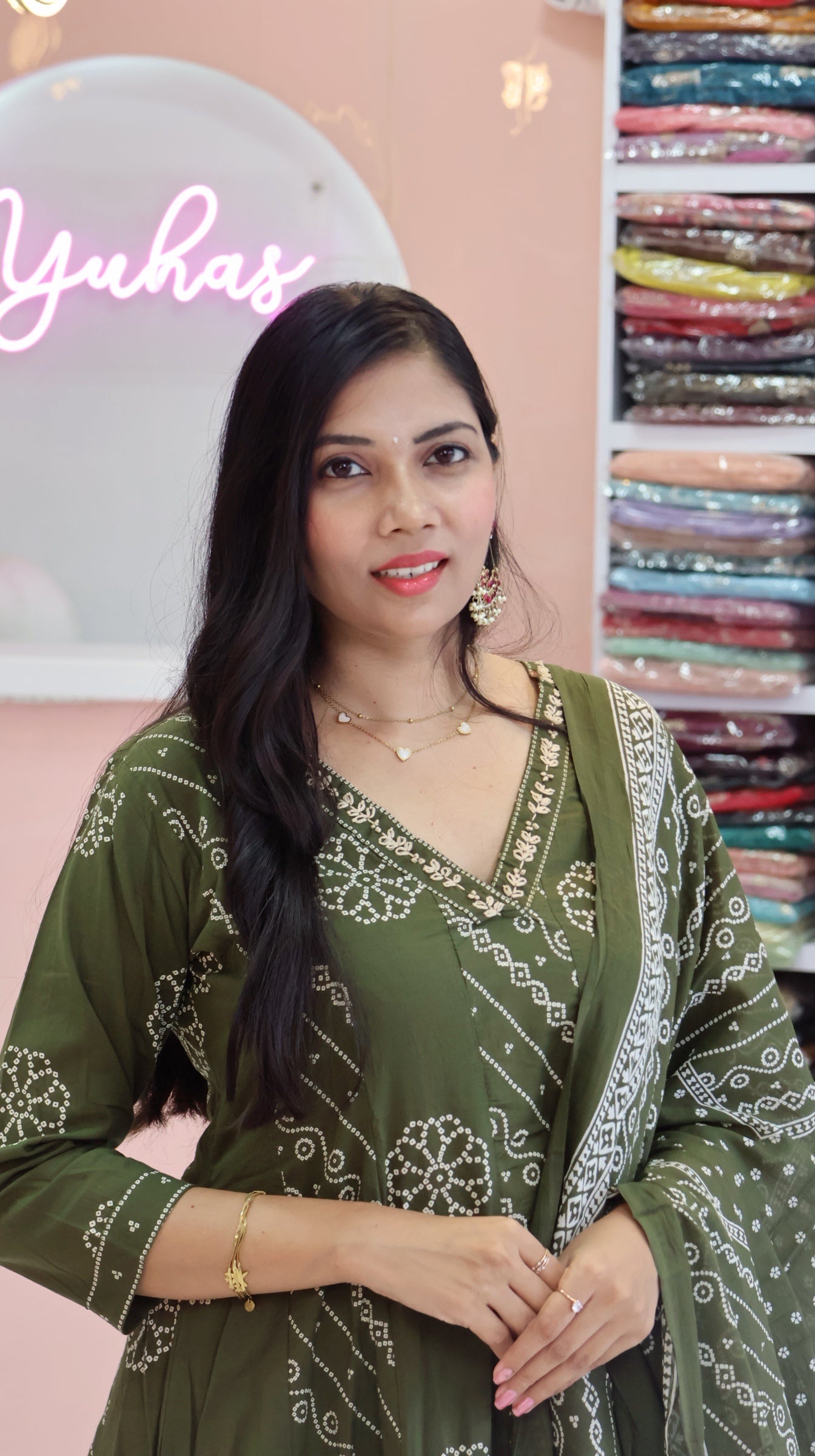 Beautiful Green Anarkali Suit - YVS430