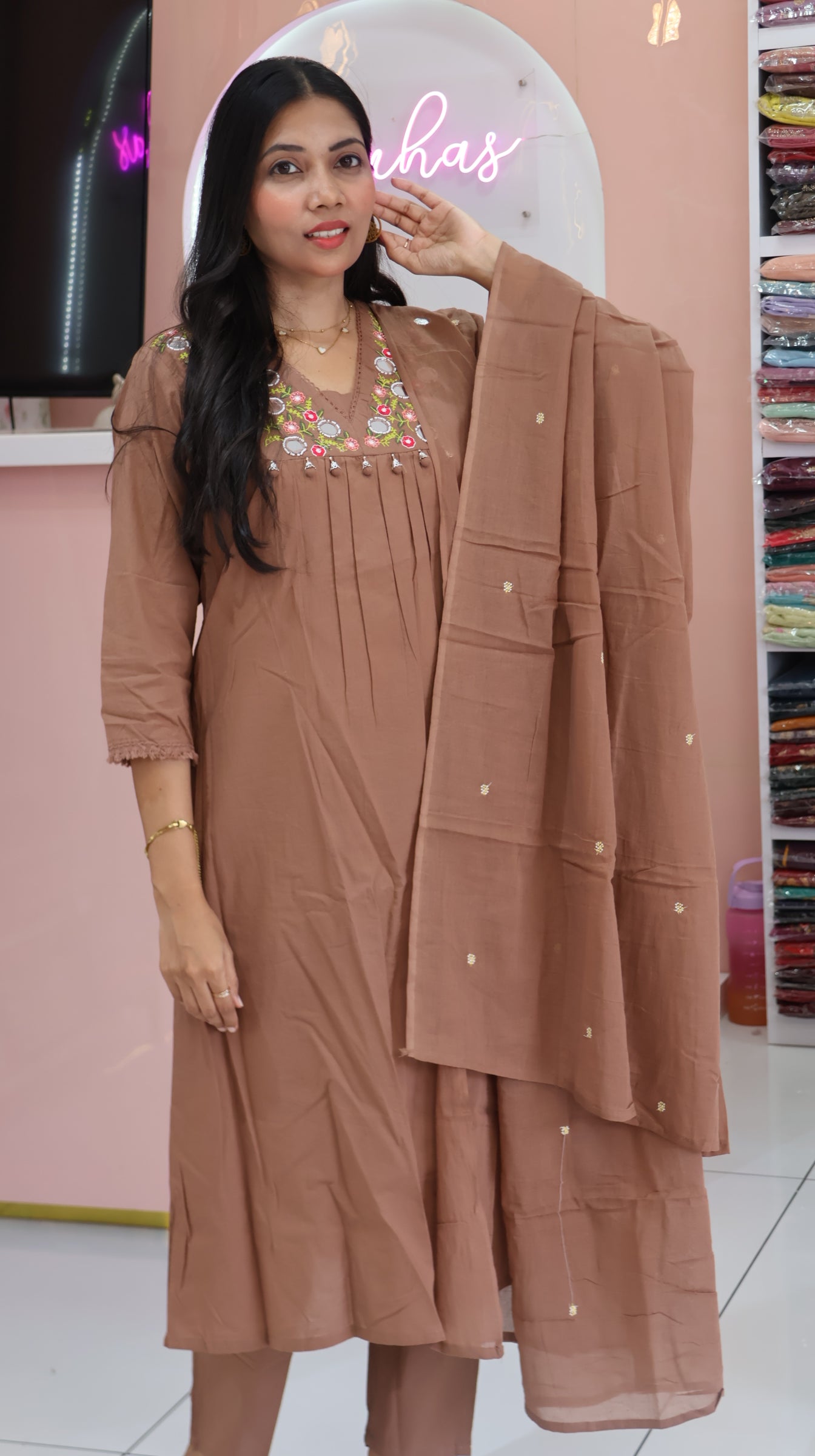 Premium Brown salwar -YVS431