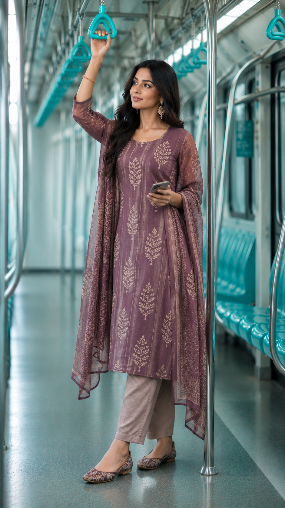 Soft Plum Soft Organza Salwar suit YVS440