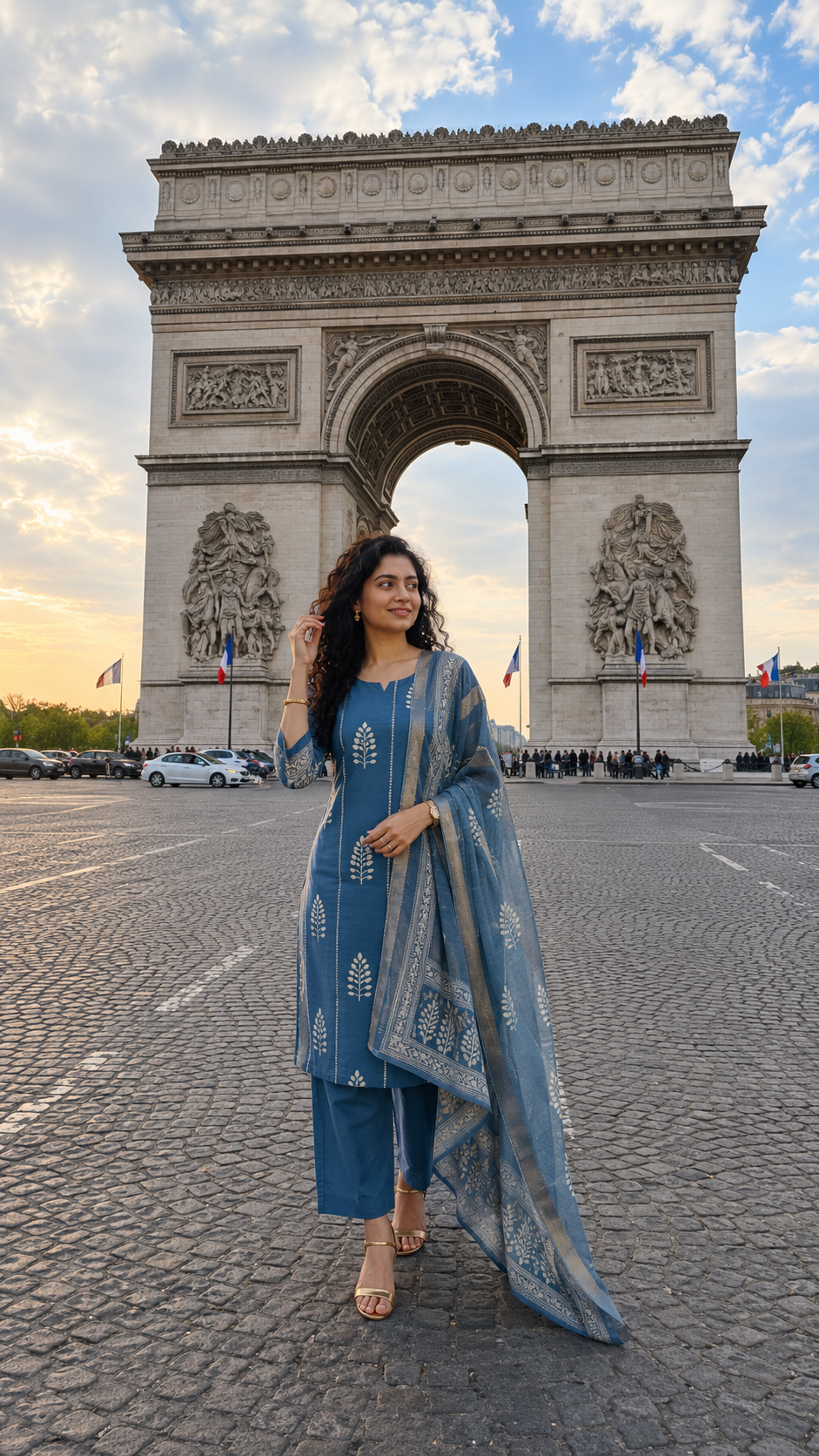 Teal Green Soft Organza Salwar suit -  YVS442