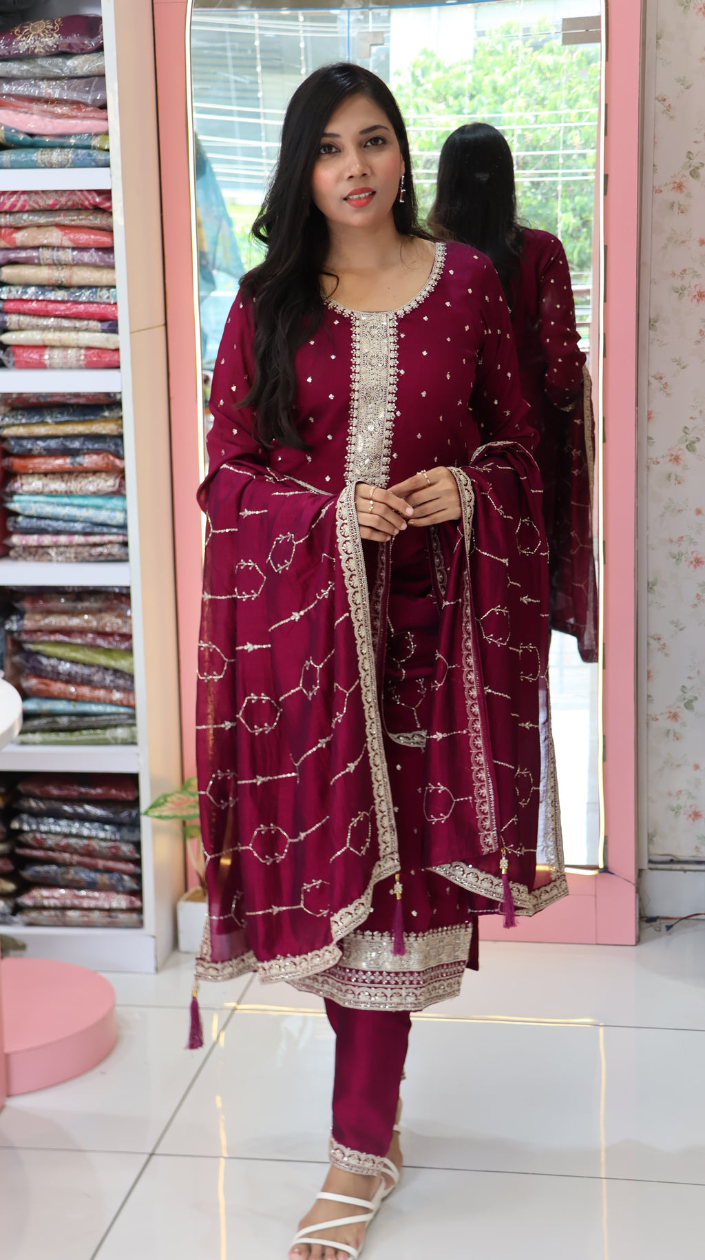 Premium Purple Salwar - YVS449