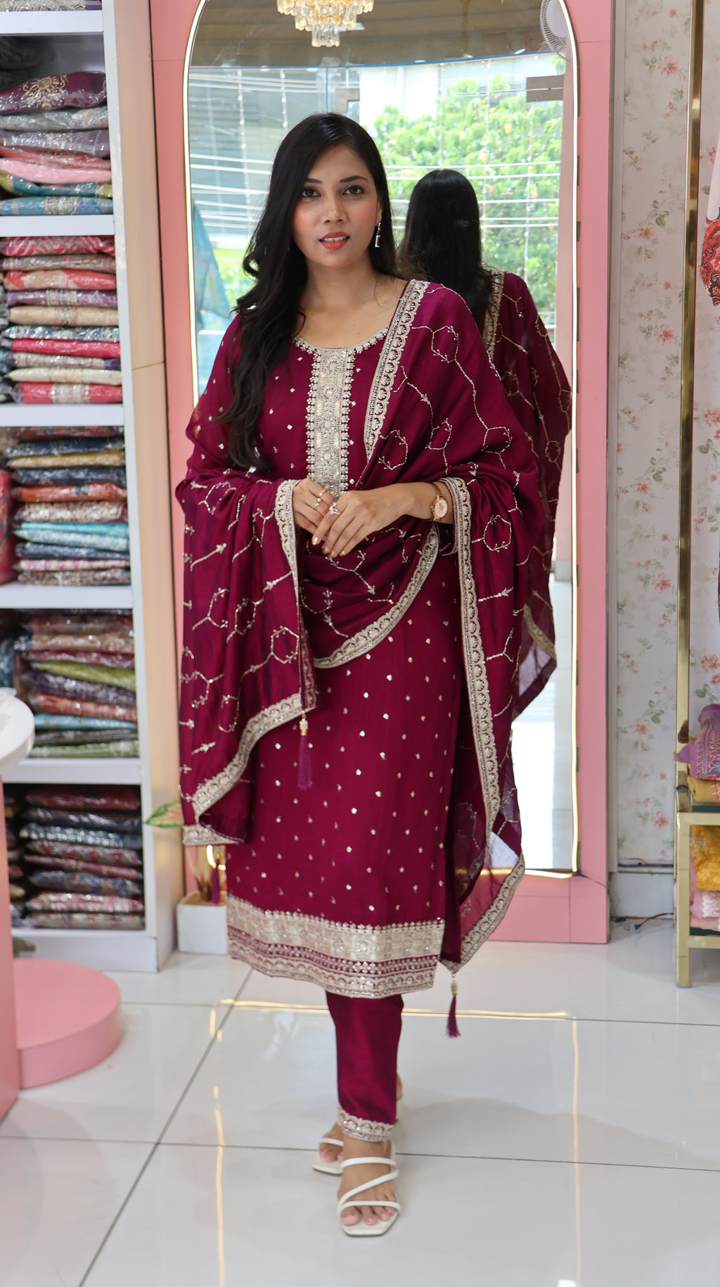 Premium Purple Salwar - YVS449