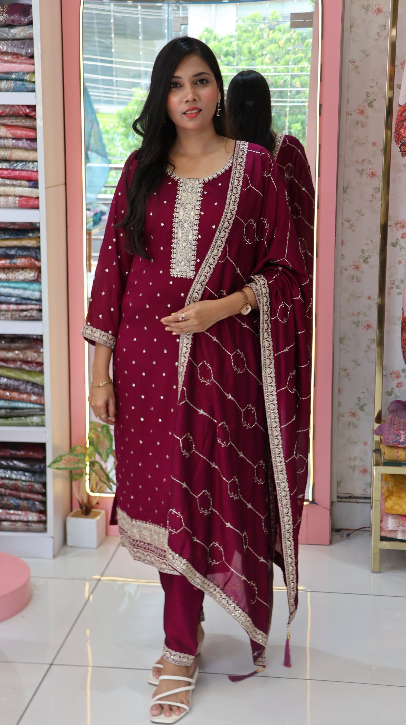 Premium Purple Salwar - YVS449