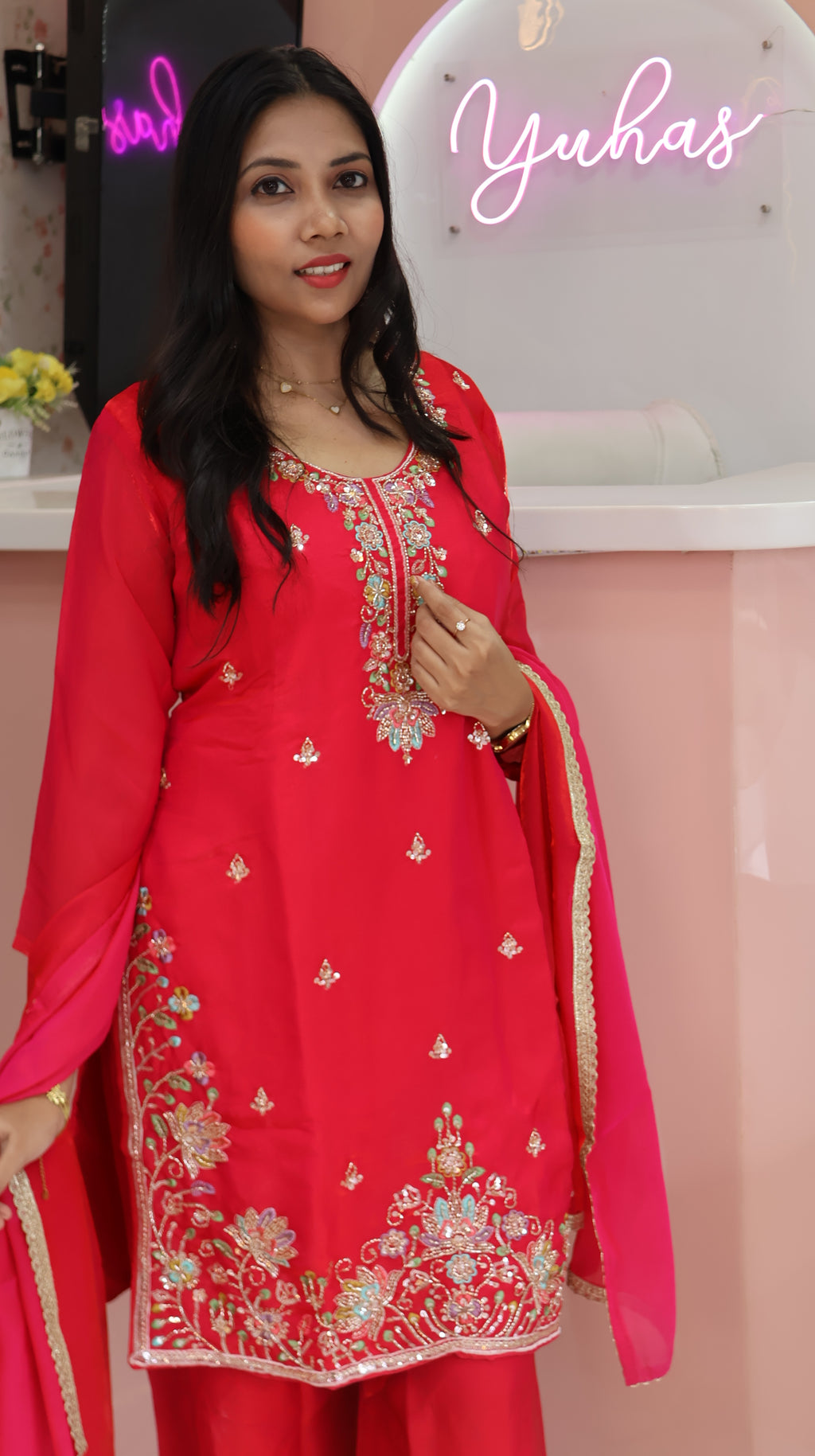 Exclusive Bridal Pink sharara - YVS454