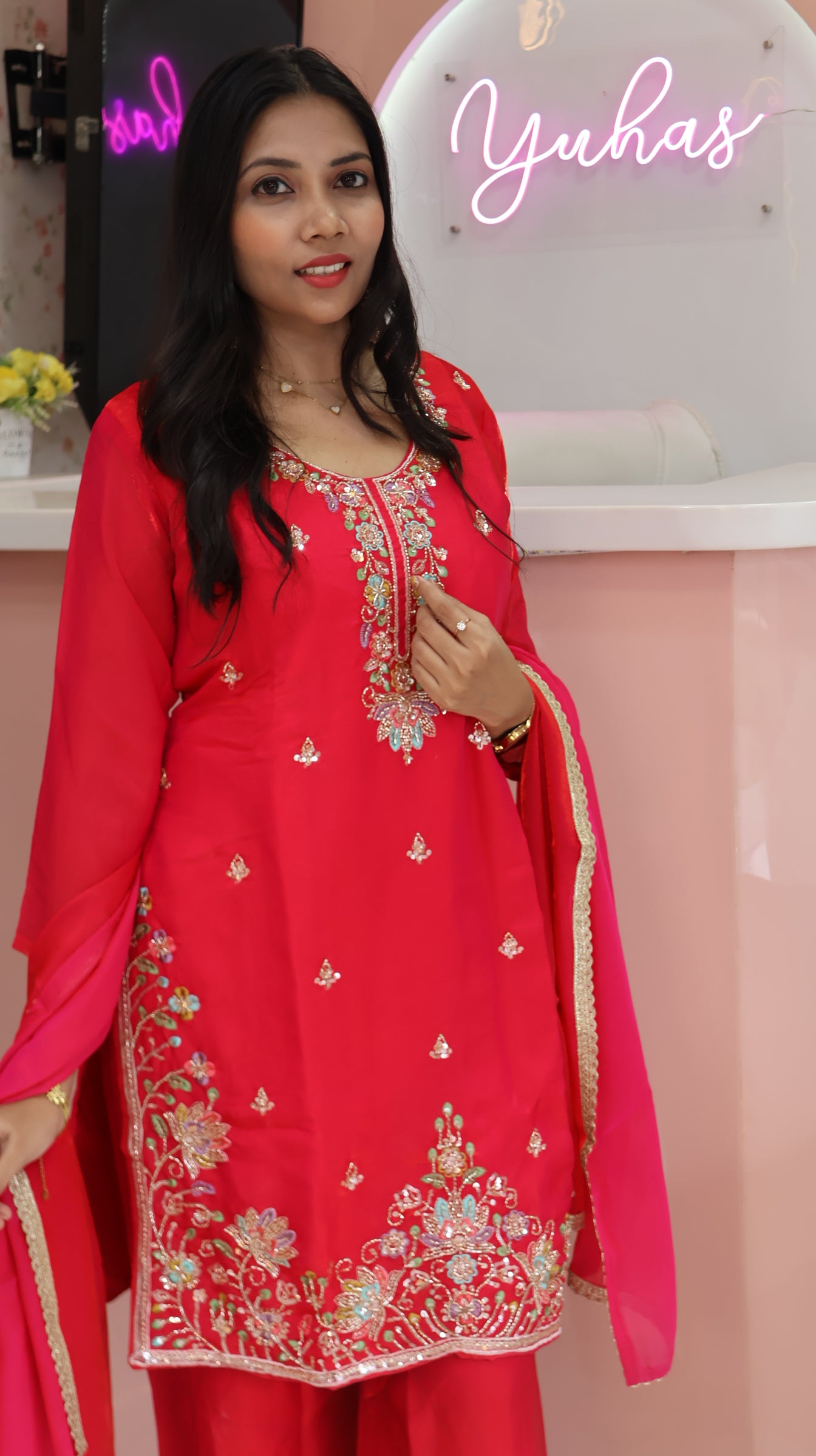 Exclusive Bridal Pink sharara - YVS454