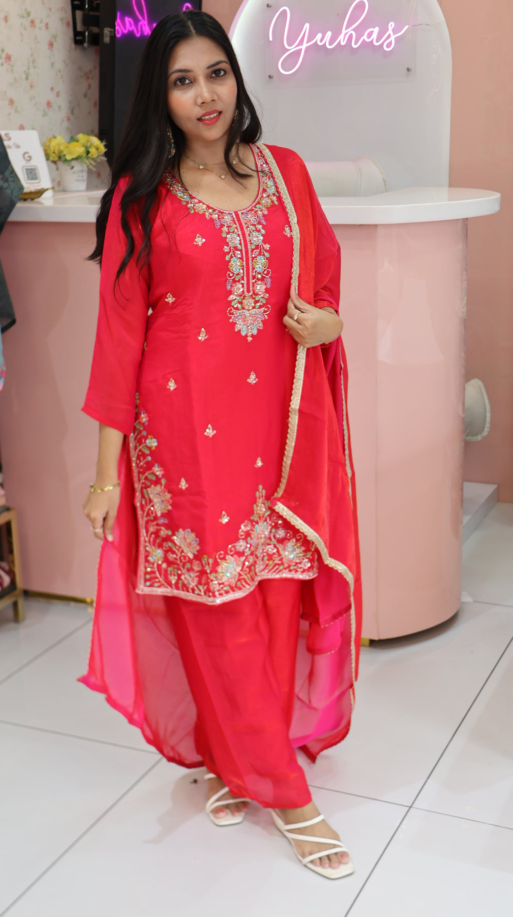 Exclusive Bridal Pink sharara - YVS454