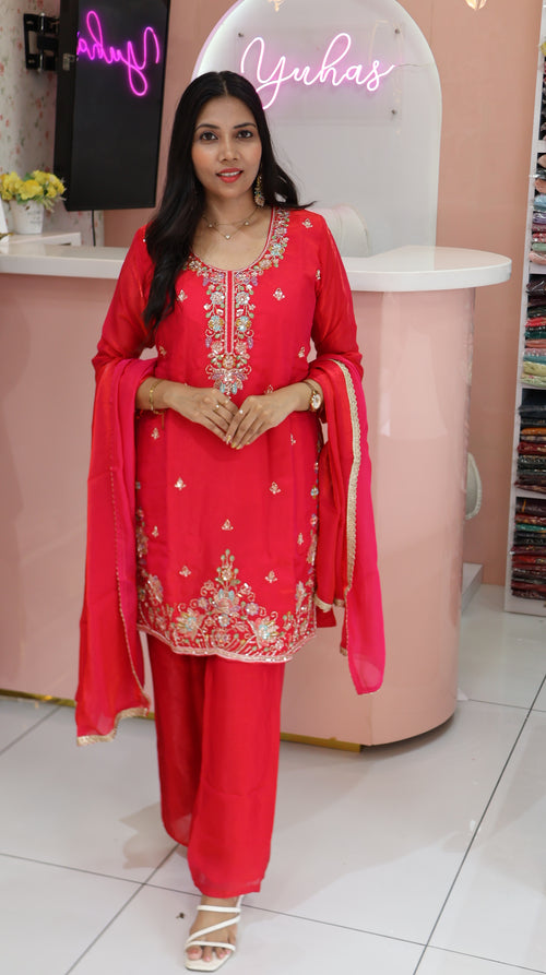 Exclusive Bridal Pink sharara - YVS454