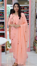 Premium Mul Cotton Peach salwar Suit -YVS468