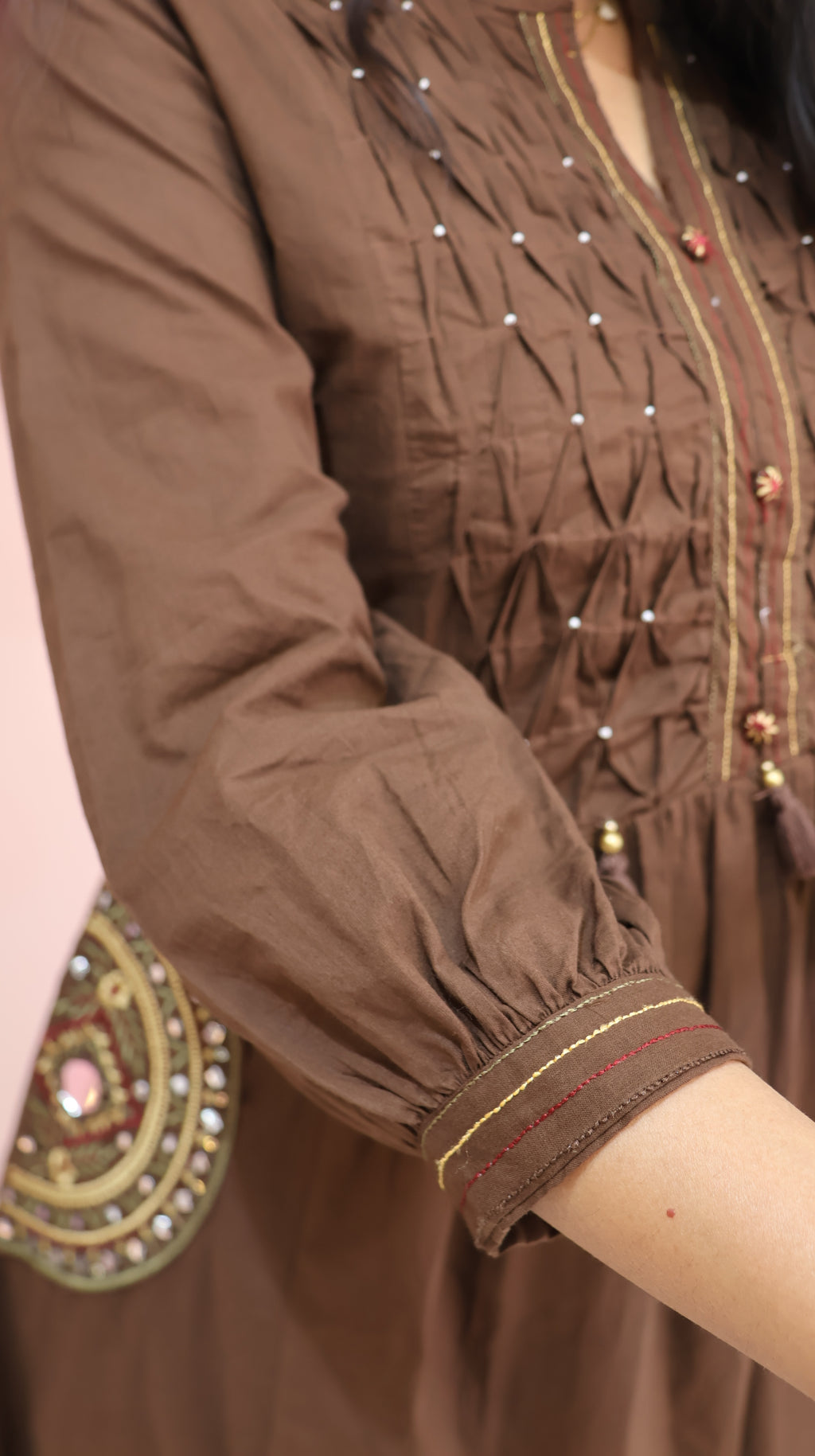 Premium Coffee Brown Anarkali Suit  YVS473