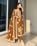 Premium Brown Mulchander salwar-YVS576